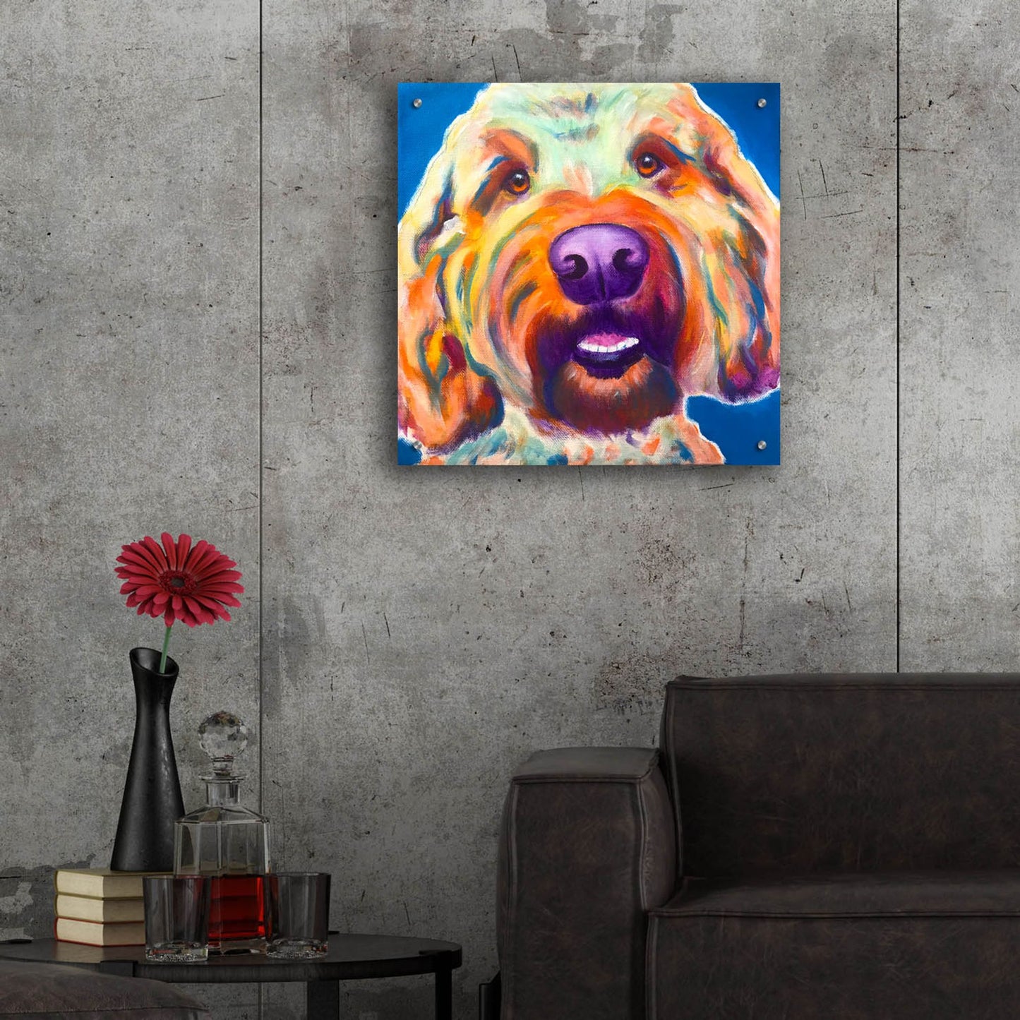 Epic Art 'Doodle - Larry2 by Dawg Painter, Acrylic Glass Wall Art,24x24