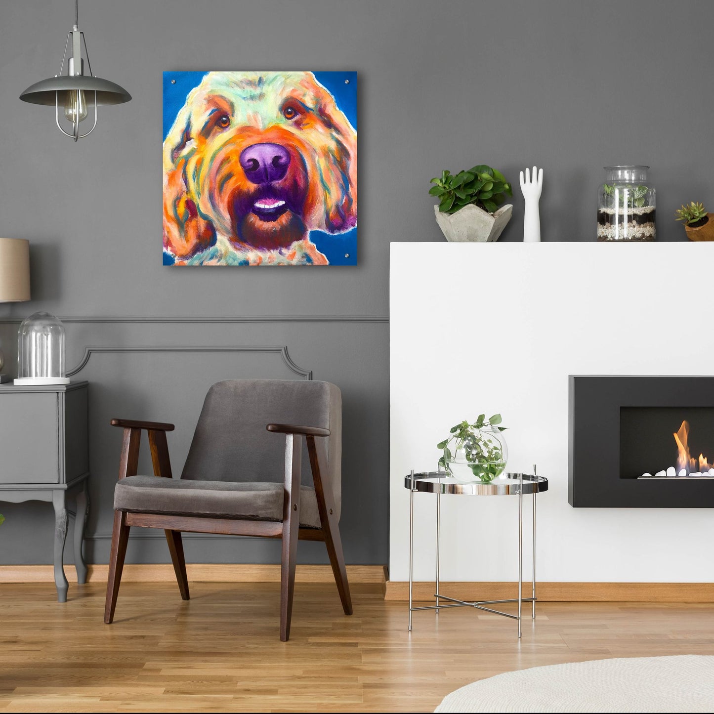 Epic Art 'Doodle - Larry2 by Dawg Painter, Acrylic Glass Wall Art,24x24