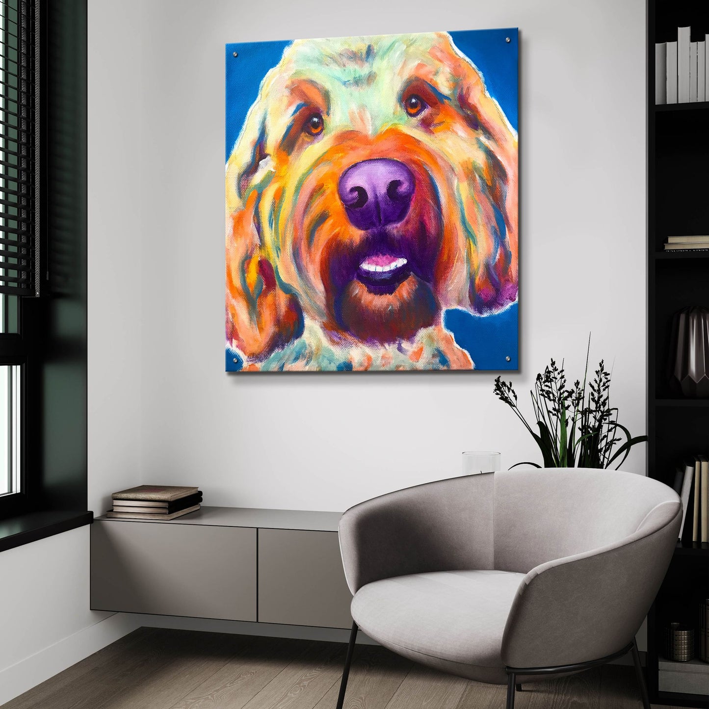 Epic Art 'Doodle - Larry2 by Dawg Painter, Acrylic Glass Wall Art,36x36