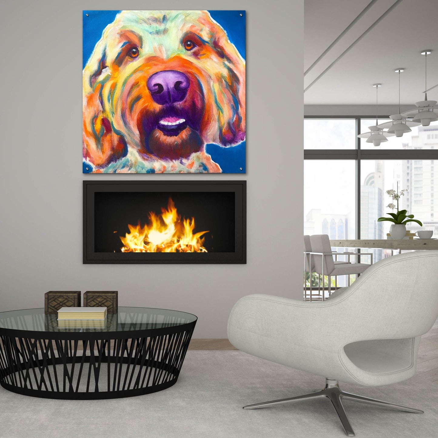 Epic Art 'Doodle - Larry2 by Dawg Painter, Acrylic Glass Wall Art,36x36