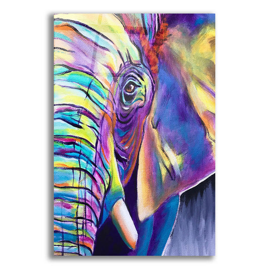 Epic Art 'Elephant - Butterfly Right2 by Dawg Painter, Acrylic Glass Wall Art