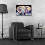 Epic Art 'Elephant - Butterfly2 by Dawg Painter, Acrylic Glass Wall Art,24x16