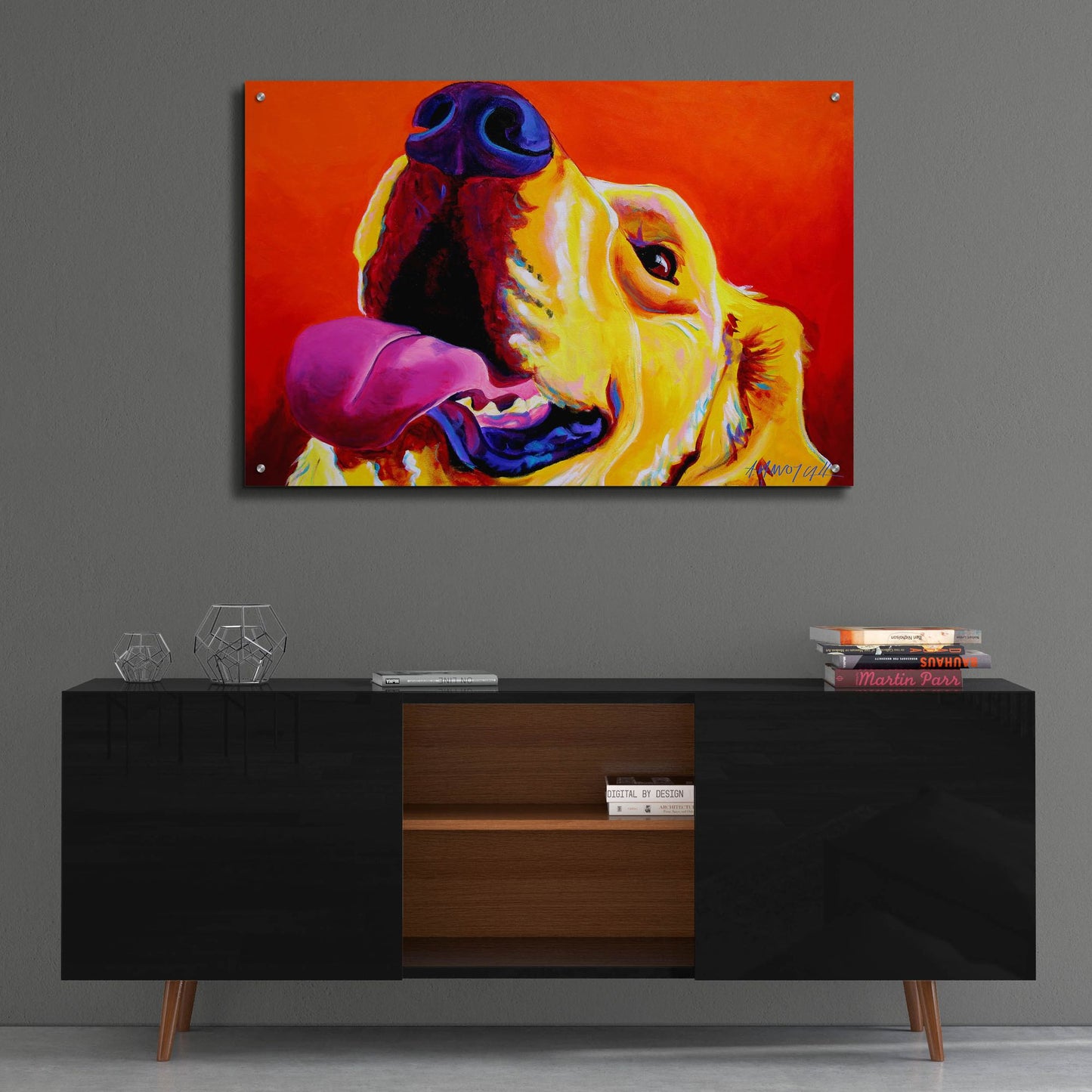 Epic Art 'Golden - Candy Corn2 by Dawg Painter, Acrylic Glass Wall Art,36x24
