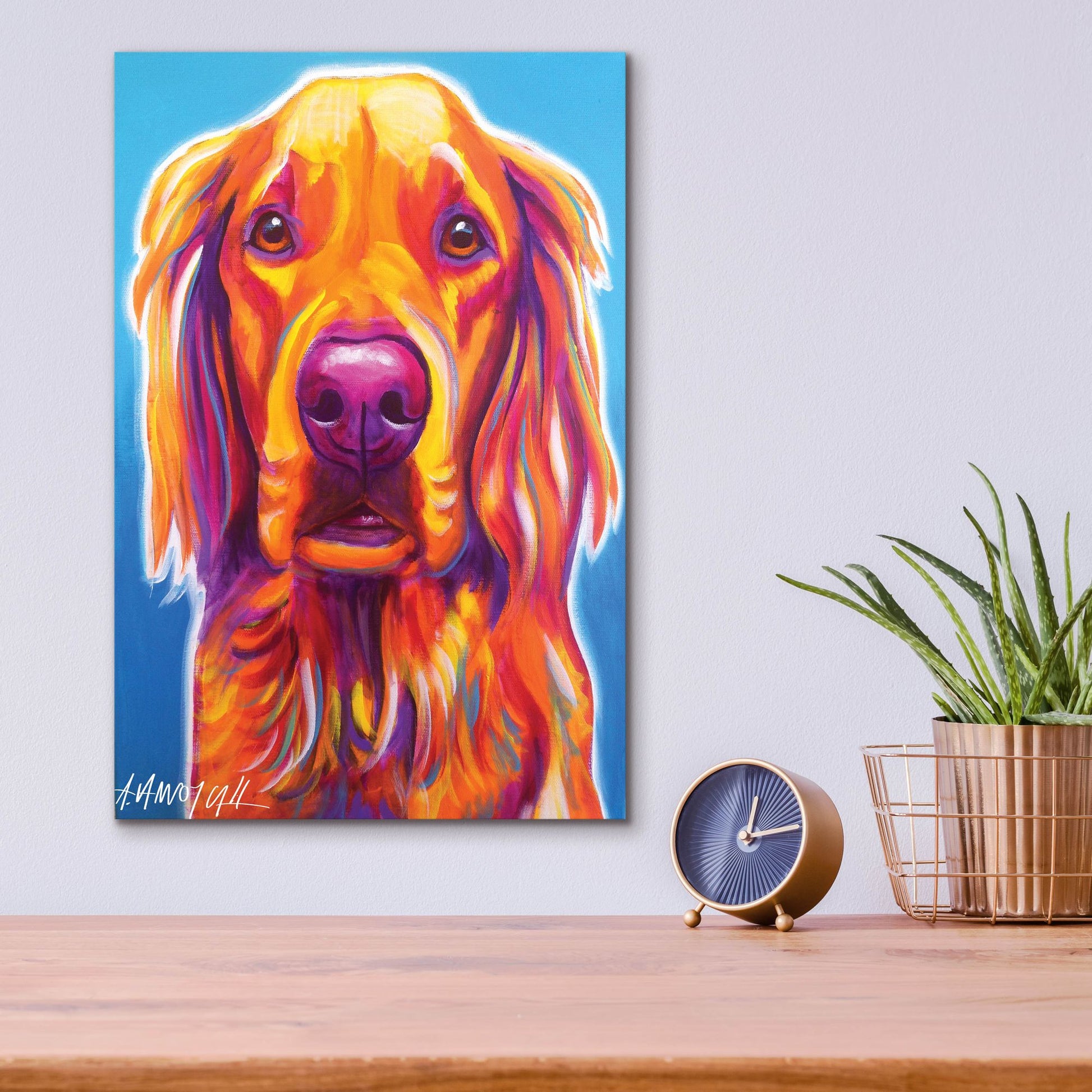 Epic Art 'Golden - Macie2 by Dawg Painter, Acrylic Glass Wall Art,12x16