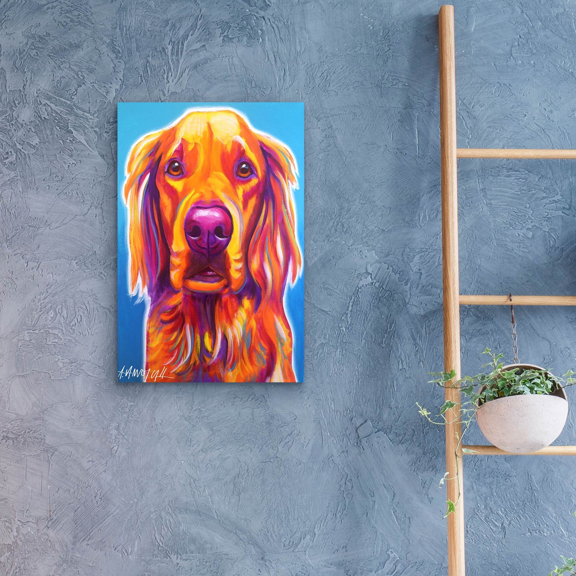 Epic Art 'Golden - Macie2 by Dawg Painter, Acrylic Glass Wall Art,16x24