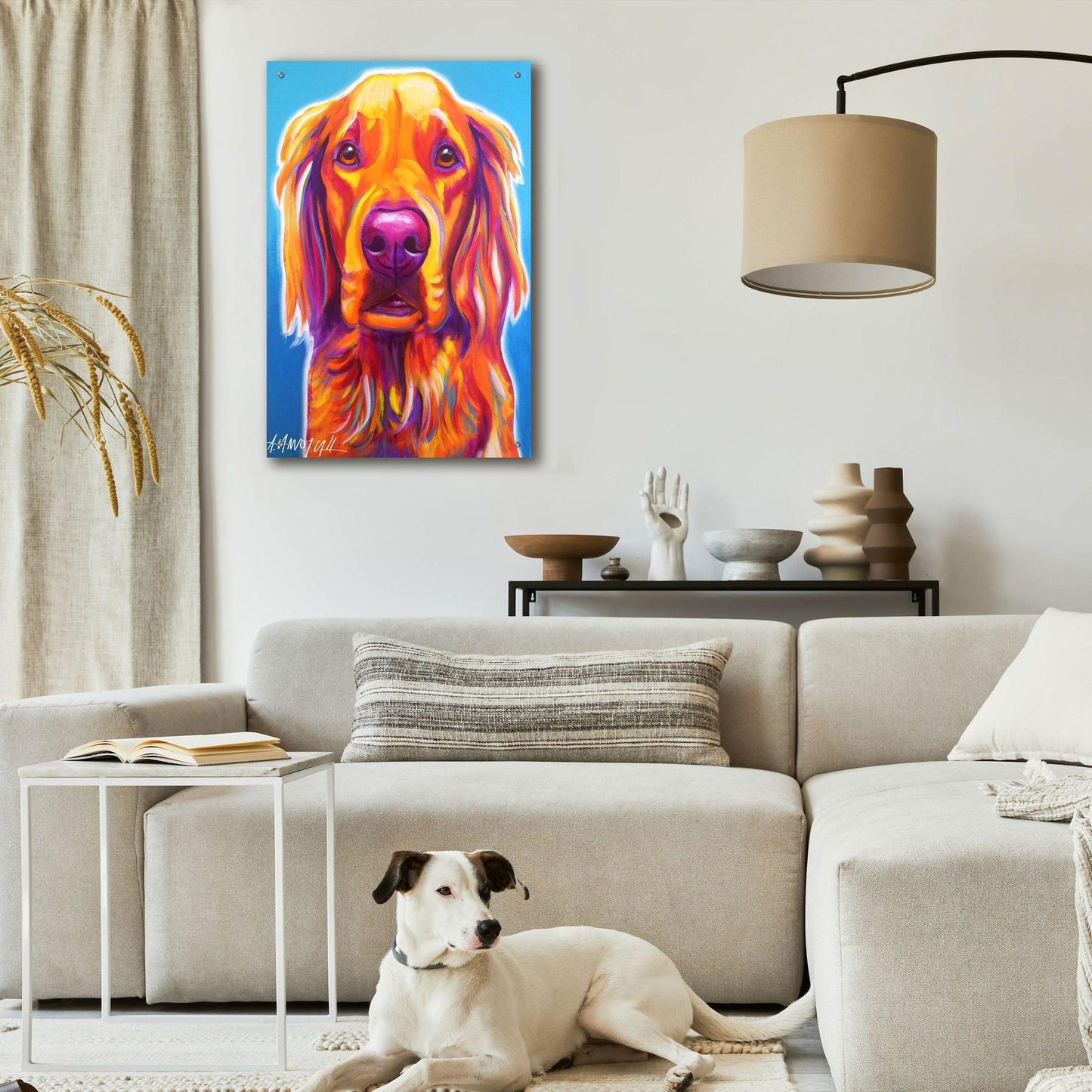 Epic Art 'Golden - Macie2 by Dawg Painter, Acrylic Glass Wall Art,24x36