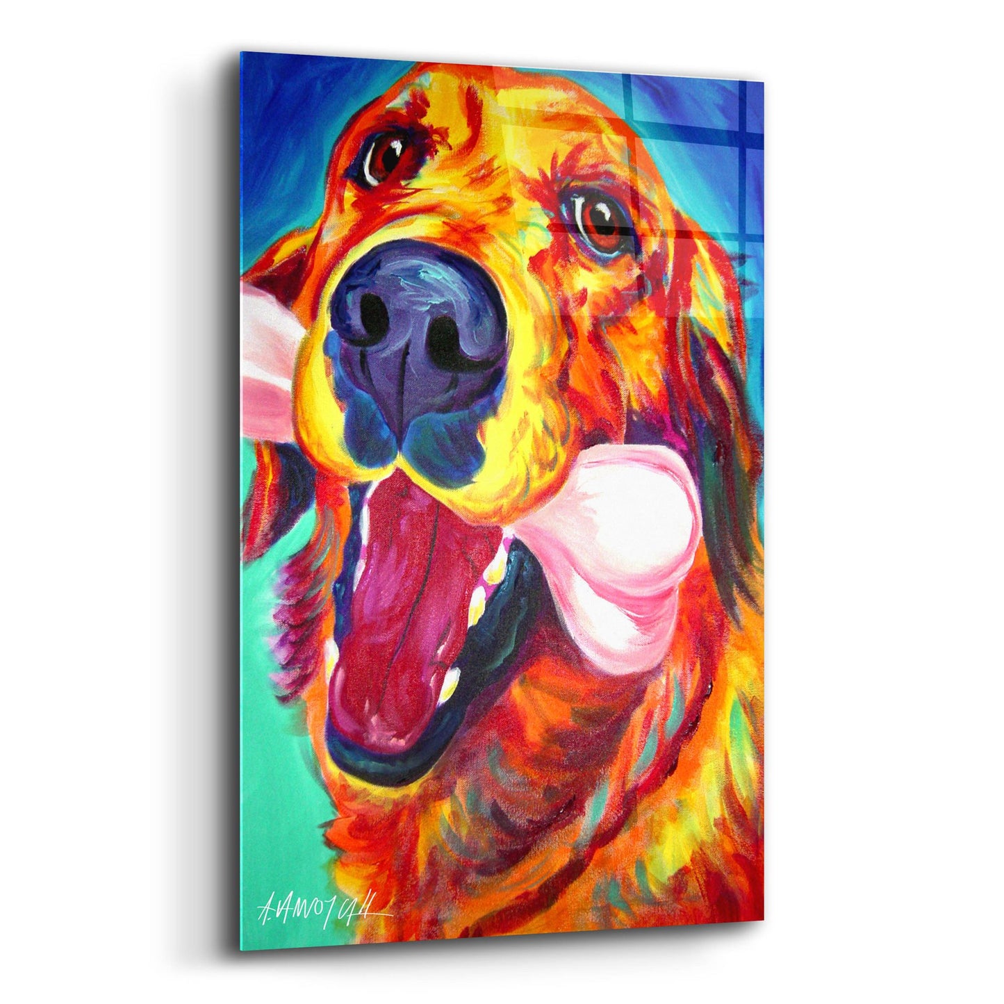 Epic Art 'Golden - My Favorite Bone2 by Dawg Painter, Acrylic Glass Wall Art,12x16