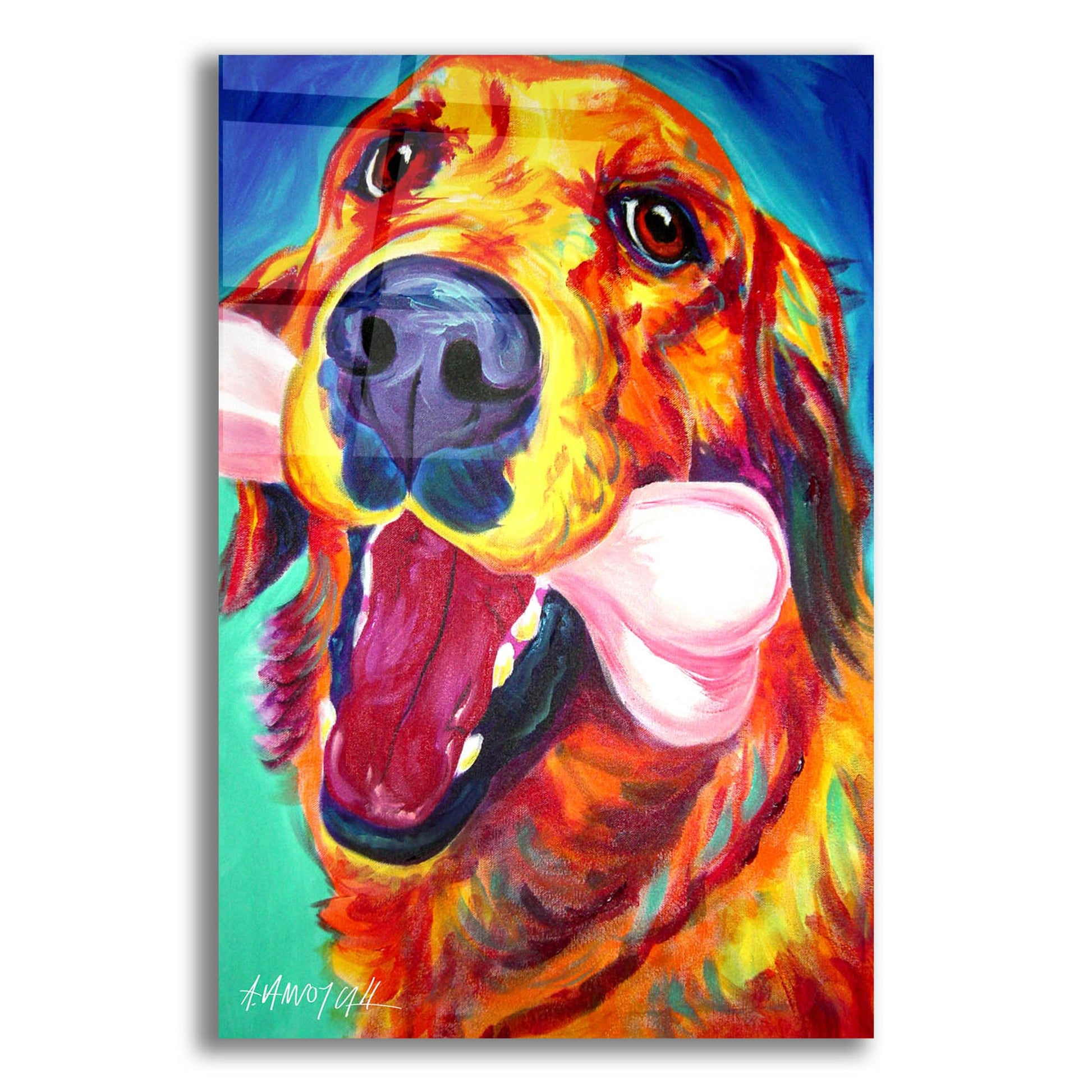 Epic Art 'Golden - My Favorite Bone2 by Dawg Painter, Acrylic Glass Wall Art