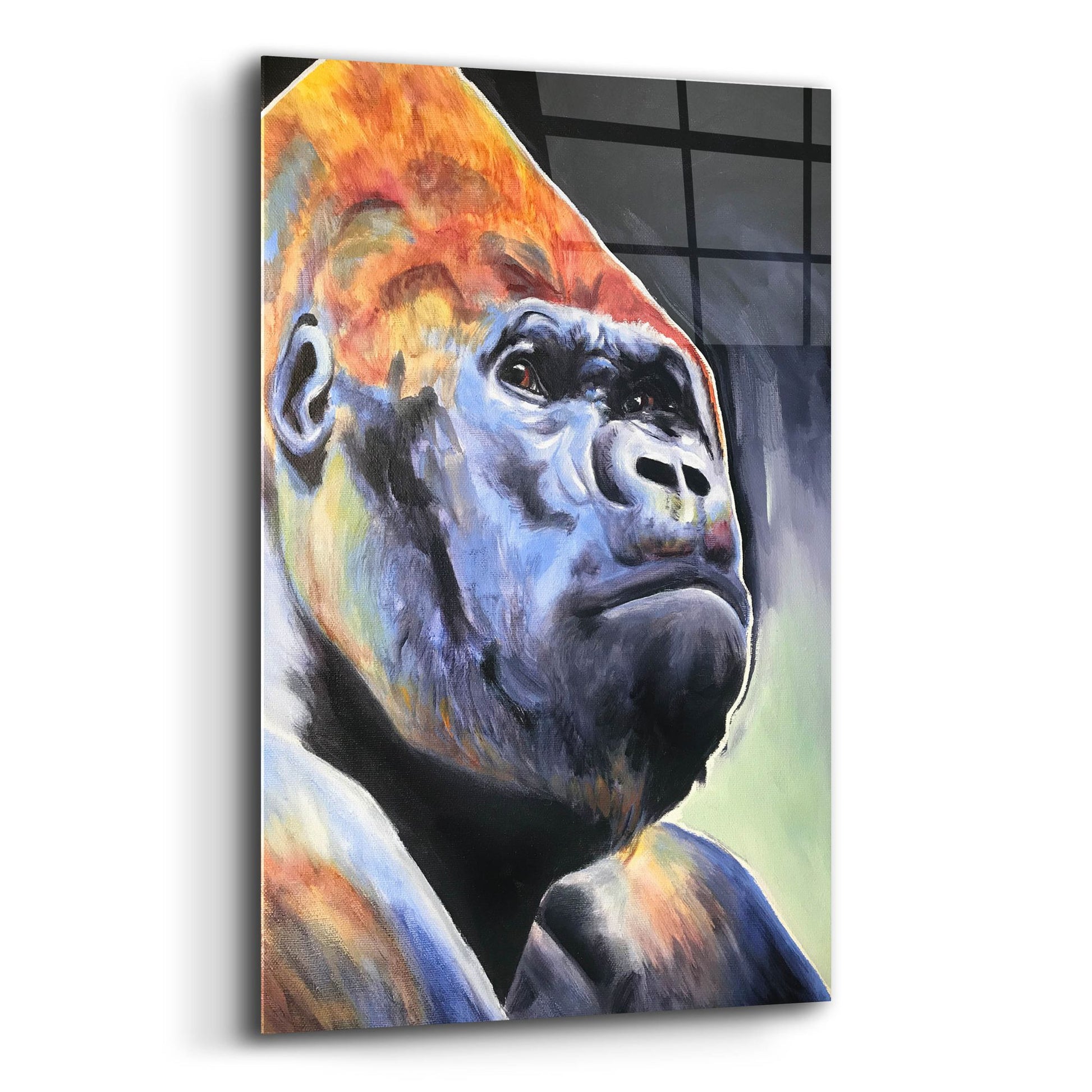 Epic Art 'Gorilla - Silverback2 by Dawg Painter, Acrylic Glass Wall Art,12x16