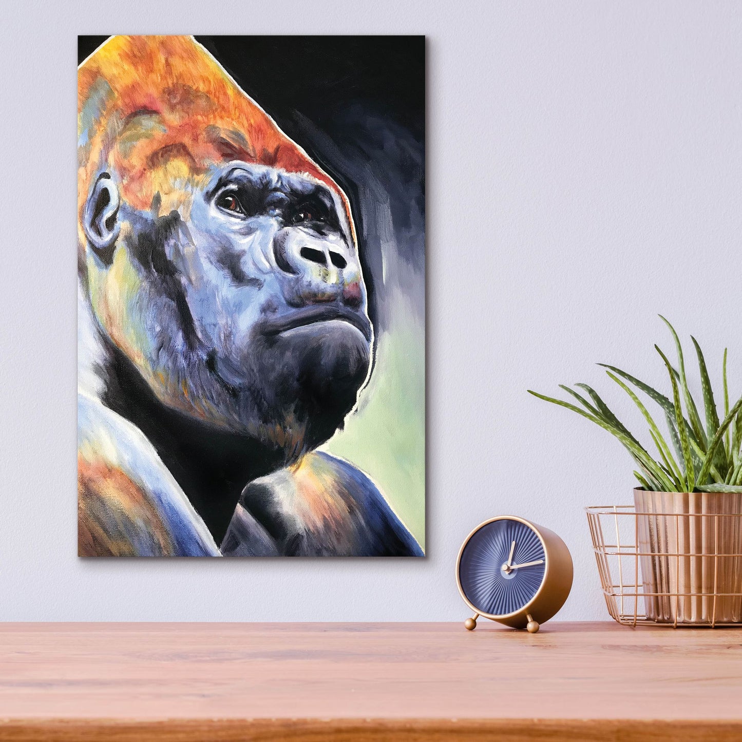 Epic Art 'Gorilla - Silverback2 by Dawg Painter, Acrylic Glass Wall Art,12x16