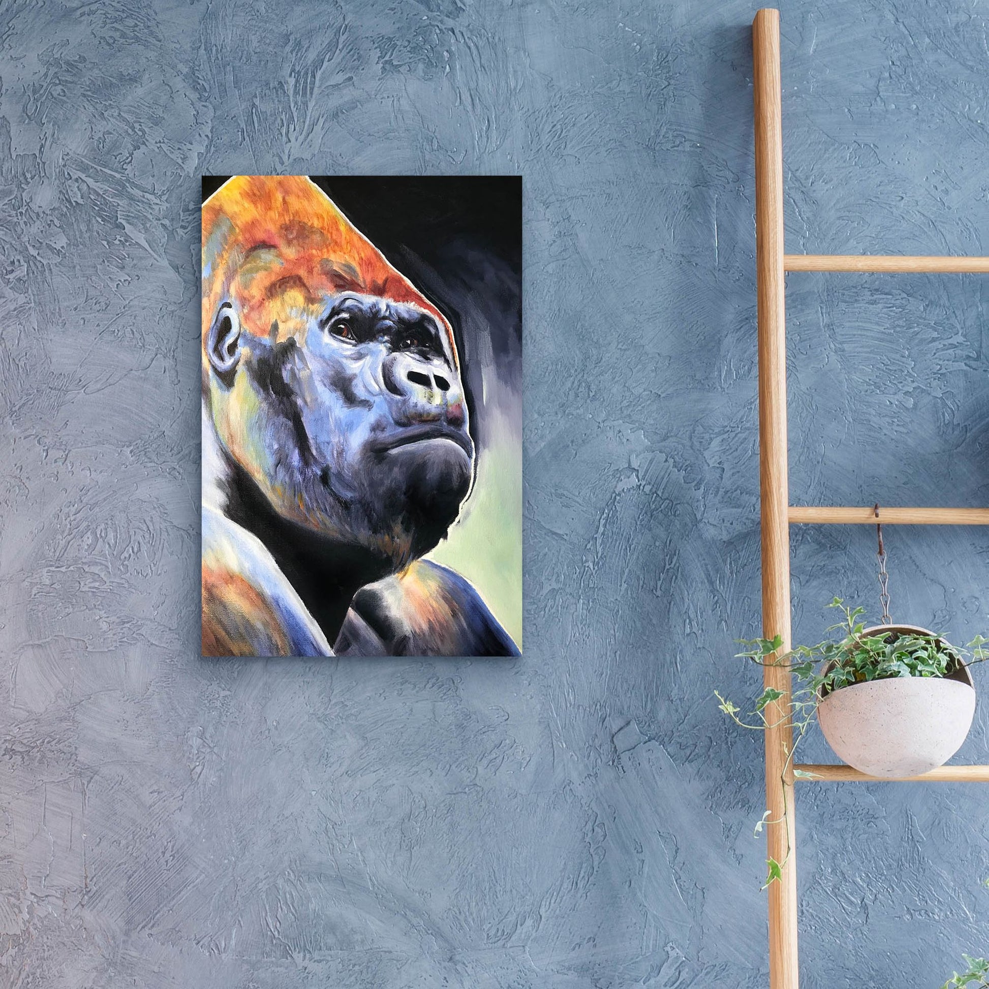 Epic Art 'Gorilla - Silverback2 by Dawg Painter, Acrylic Glass Wall Art,16x24