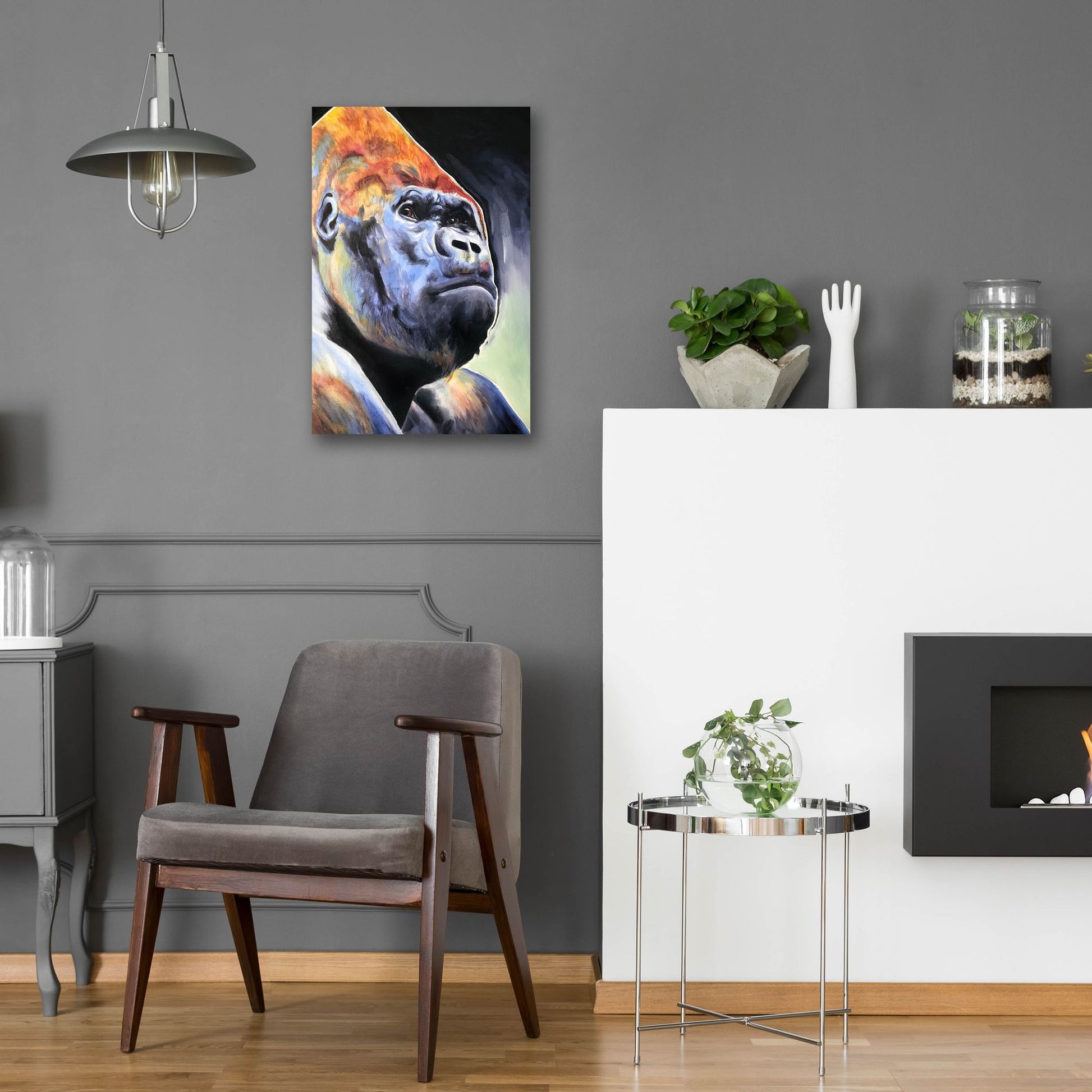 Epic Art 'Gorilla - Silverback2 by Dawg Painter, Acrylic Glass Wall Art,16x24