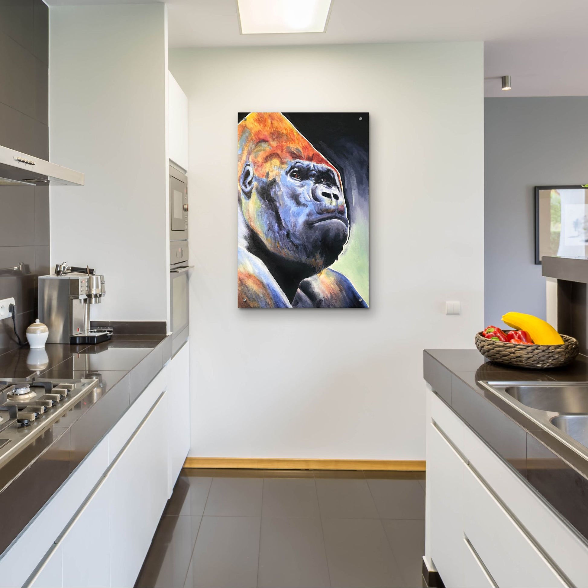 Epic Art 'Gorilla - Silverback2 by Dawg Painter, Acrylic Glass Wall Art,24x36