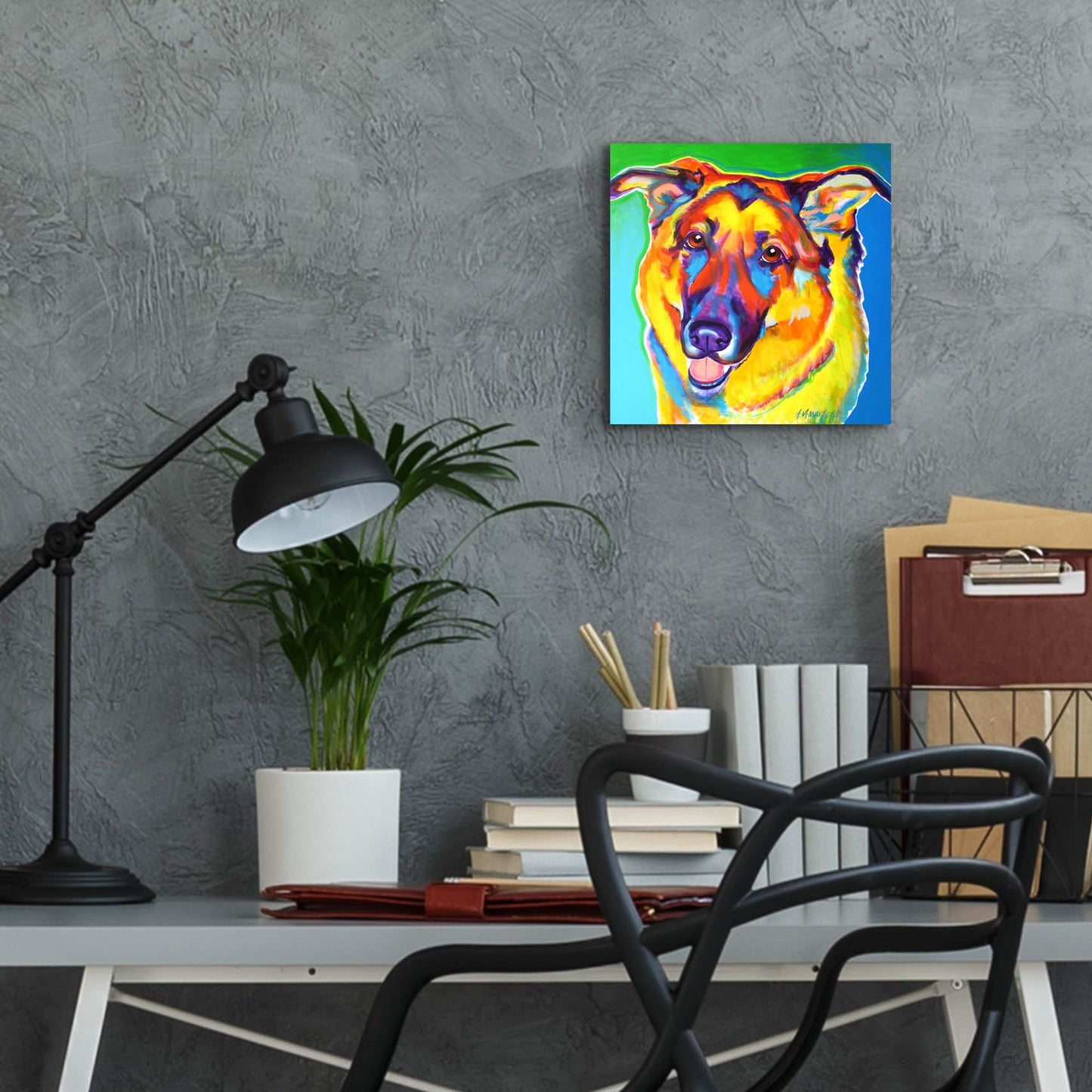 Epic Art 'Gsd - Thomas2 by Dawg Painter, Acrylic Glass Wall Art,12x12