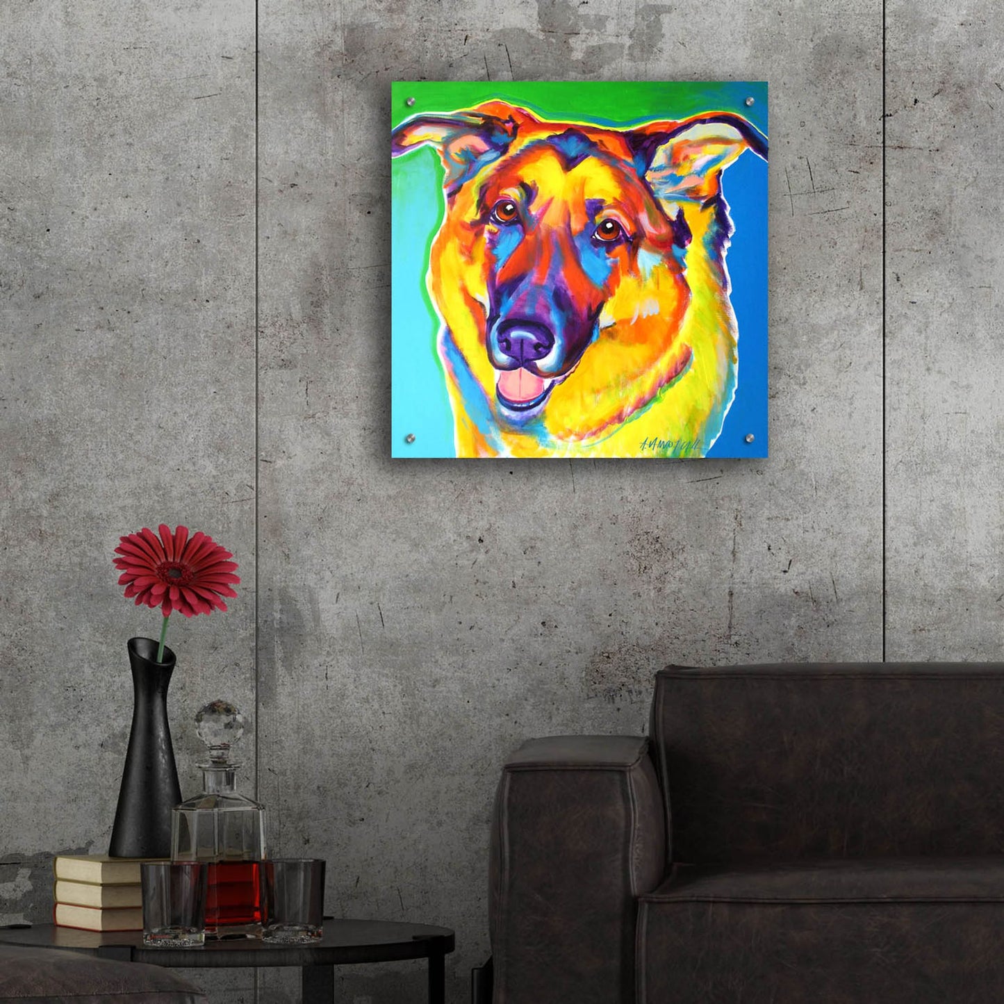 Epic Art 'Gsd - Thomas2 by Dawg Painter, Acrylic Glass Wall Art,24x24