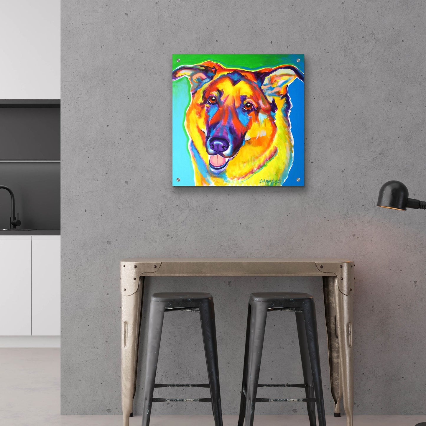 Epic Art 'Gsd - Thomas2 by Dawg Painter, Acrylic Glass Wall Art,24x24