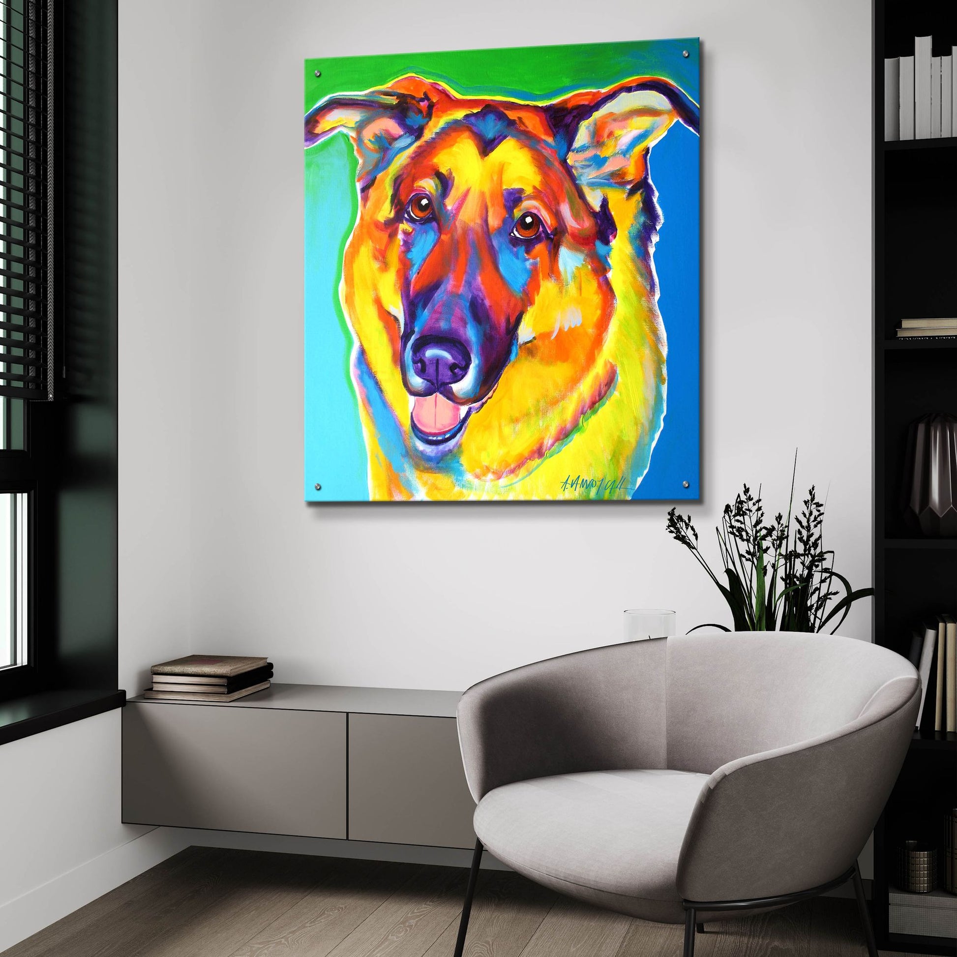 Epic Art 'Gsd - Thomas2 by Dawg Painter, Acrylic Glass Wall Art,36x36