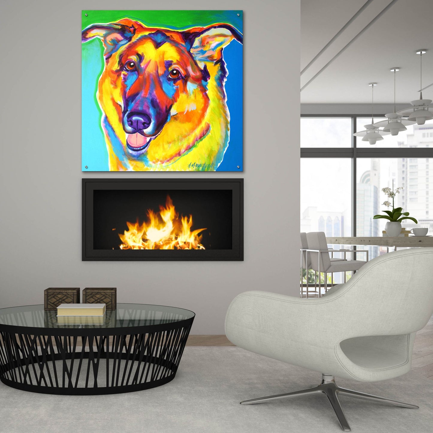 Epic Art 'Gsd - Thomas2 by Dawg Painter, Acrylic Glass Wall Art,36x36