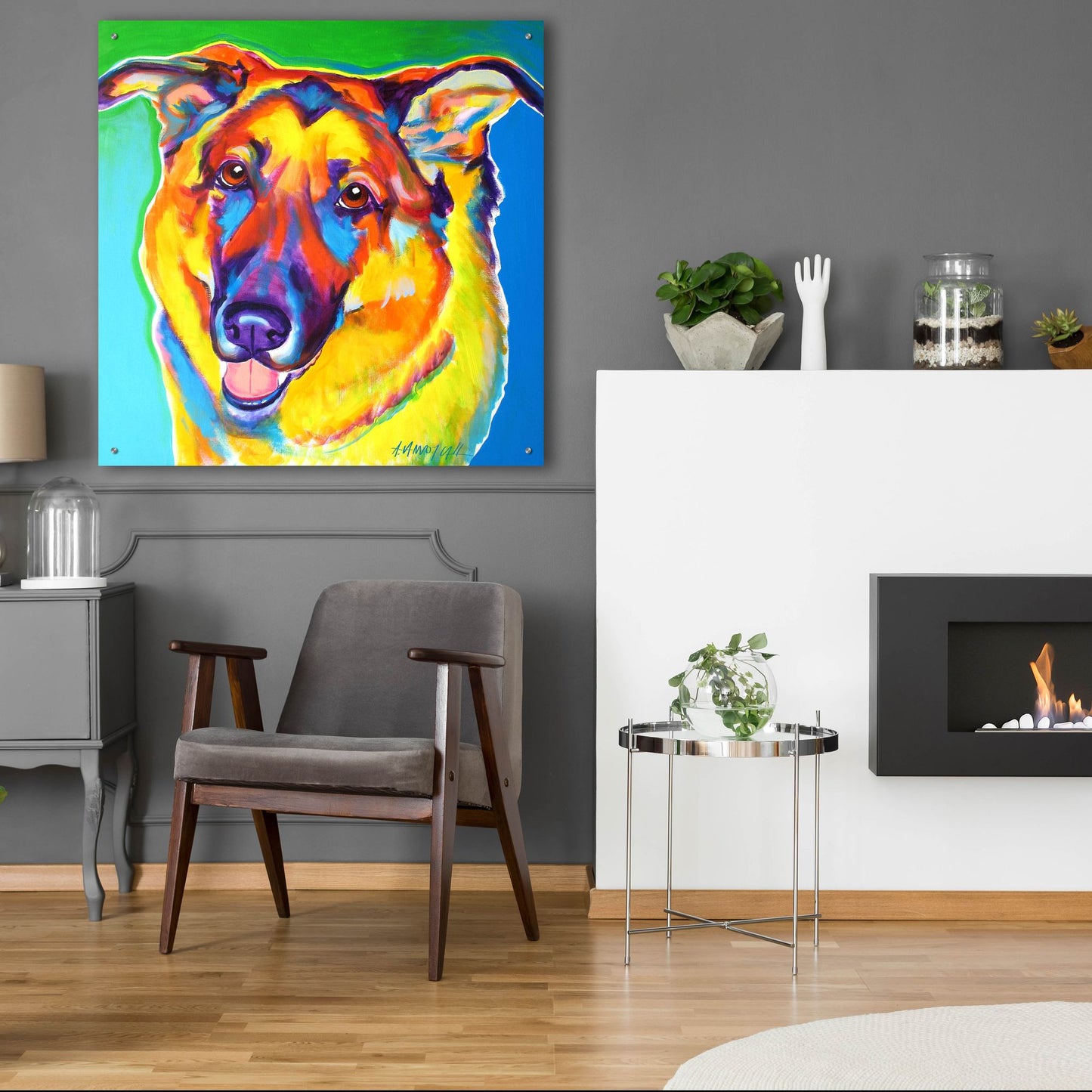 Epic Art 'Gsd - Thomas2 by Dawg Painter, Acrylic Glass Wall Art,36x36