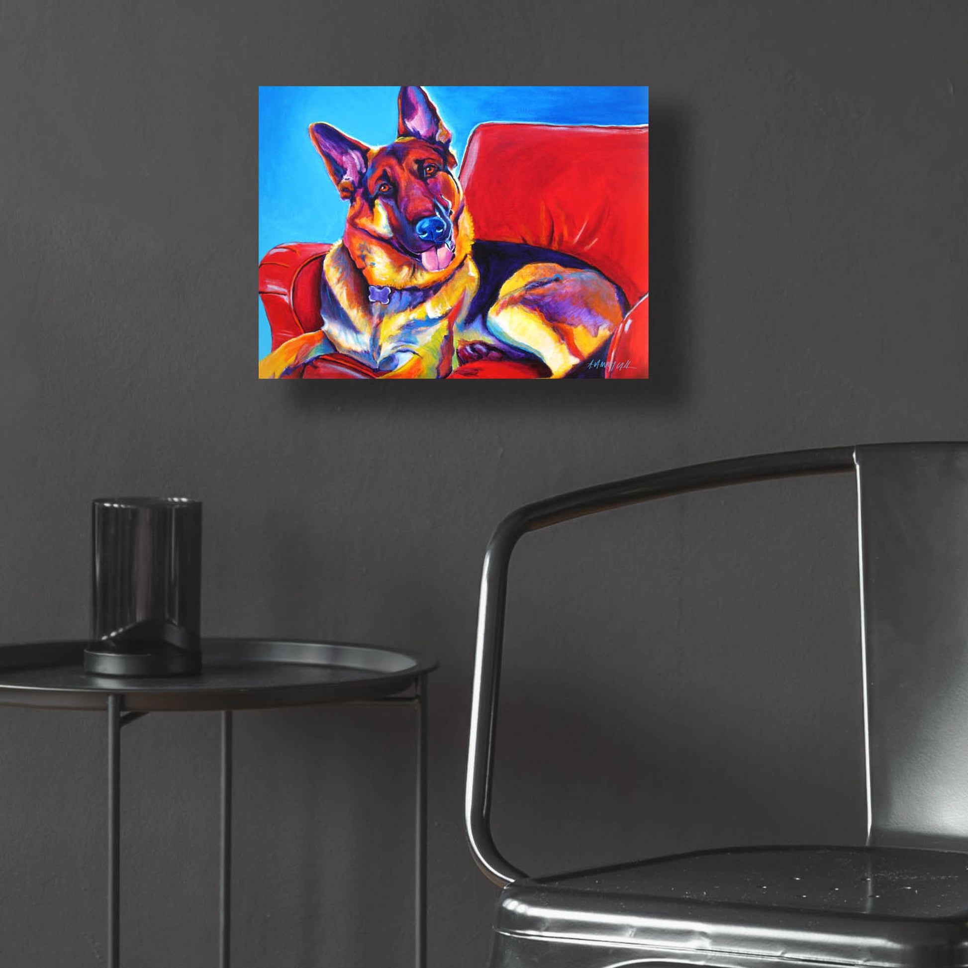 Epic Art 'Gsd - Zeke2 by Dawg Painter, Acrylic Glass Wall Art,16x12