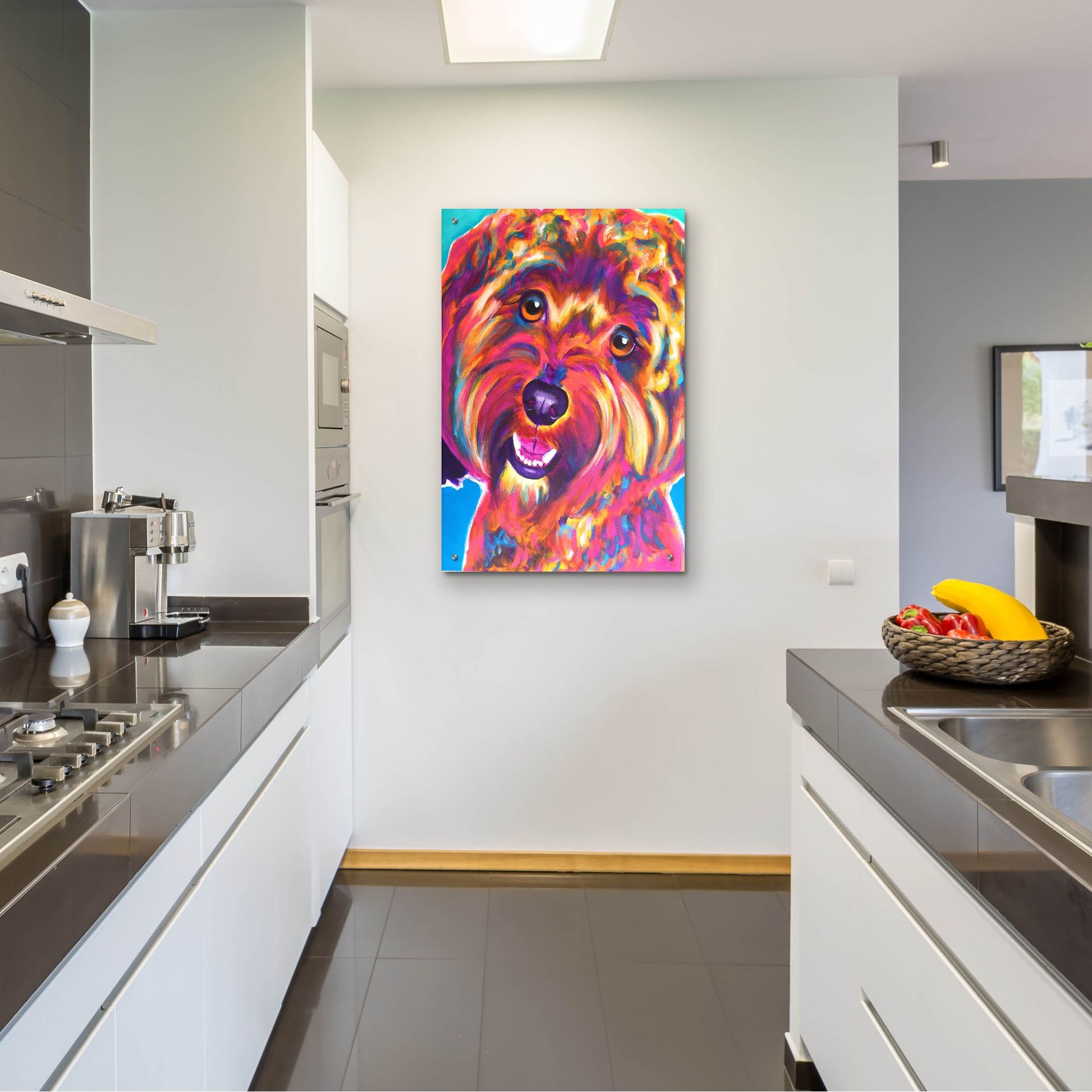 Epic Art 'Cavapoo - Daisy2 by Dawg Painter, Acrylic Glass Wall Art,24x36