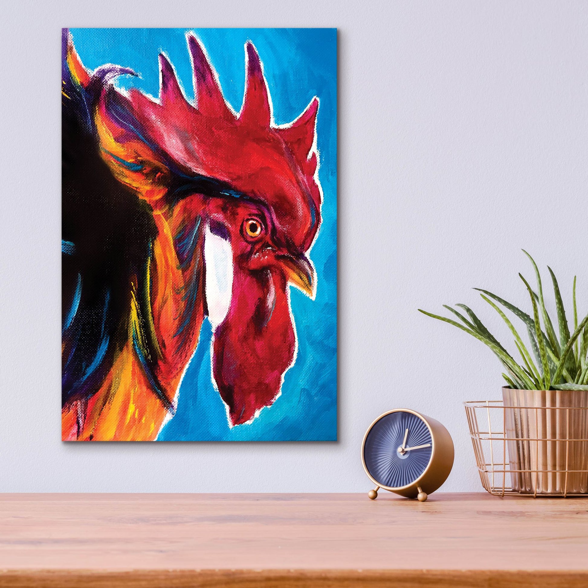 Epic Art 'Chicken - Charles2 by Dawg Painter, Acrylic Glass Wall Art,12x16
