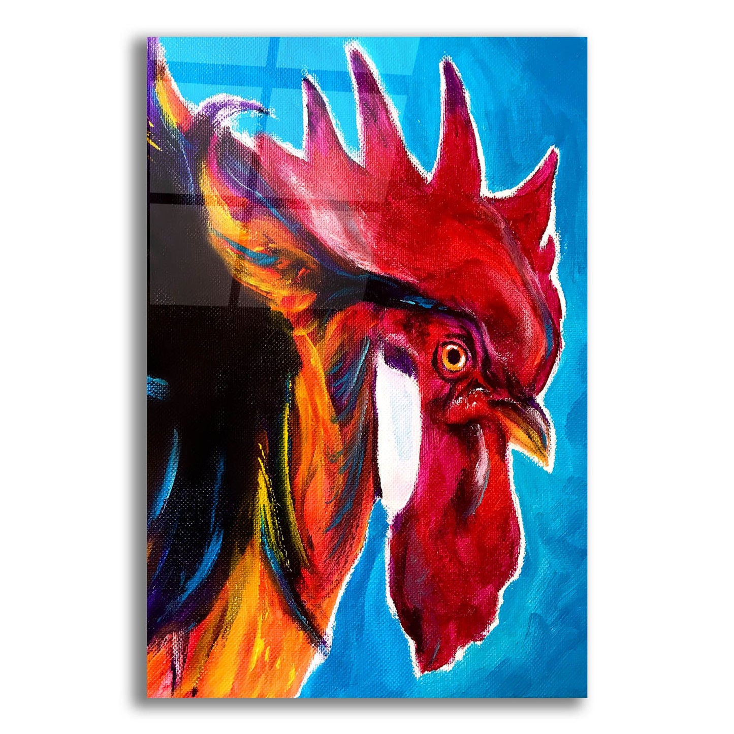 Epic Art 'Chicken - Charles2 by Dawg Painter, Acrylic Glass Wall Art