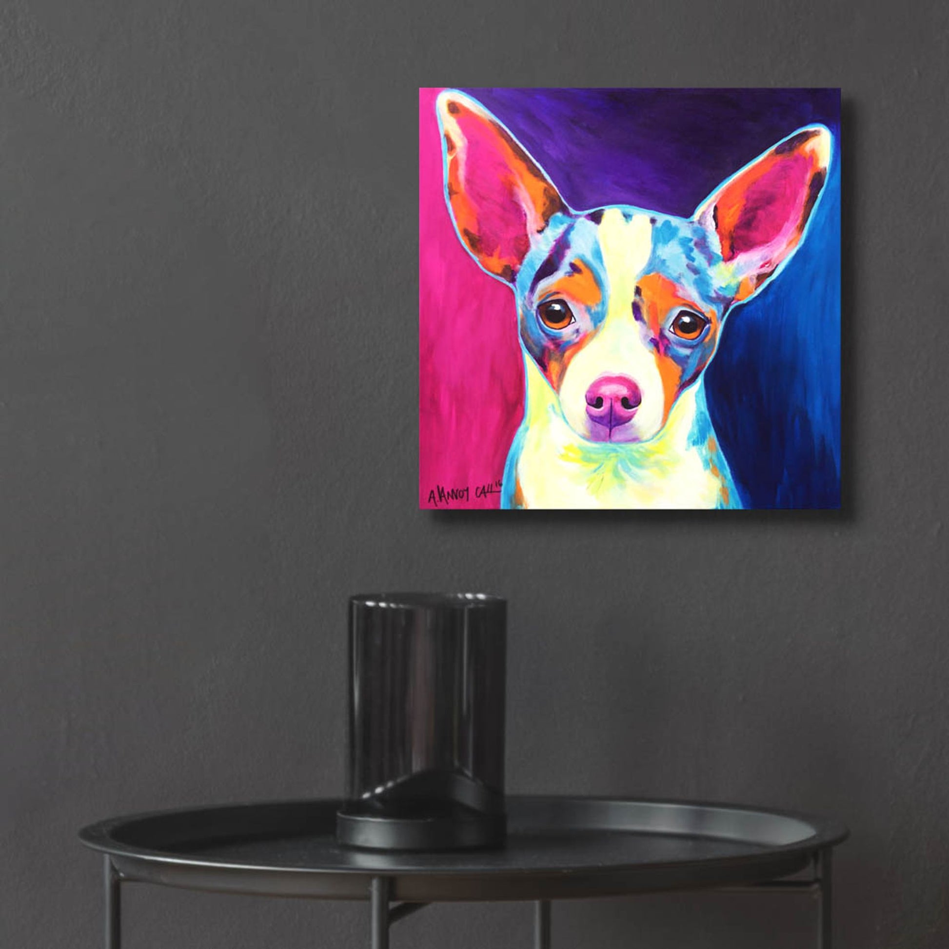 Epic Art 'Chihuahua - Brady 2 by Dawg Painter, Acrylic Glass Wall Art,12x12