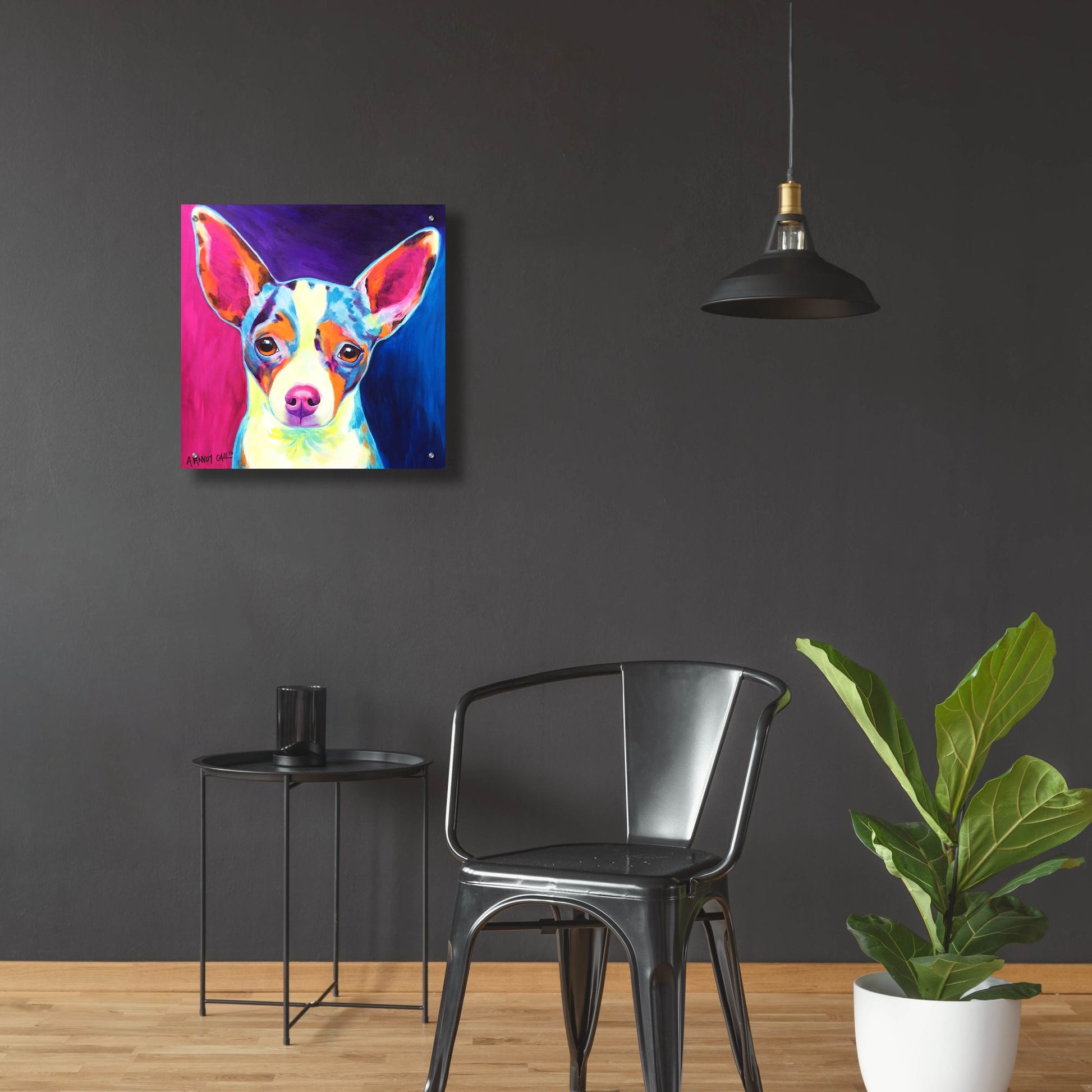 Epic Art 'Chihuahua - Brady 2 by Dawg Painter, Acrylic Glass Wall Art,24x24