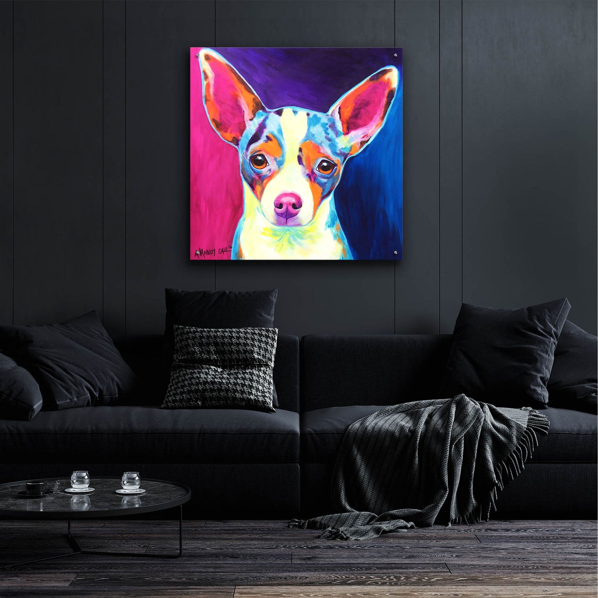 Epic Art 'Chihuahua - Brady 2 by Dawg Painter, Acrylic Glass Wall Art,36x36