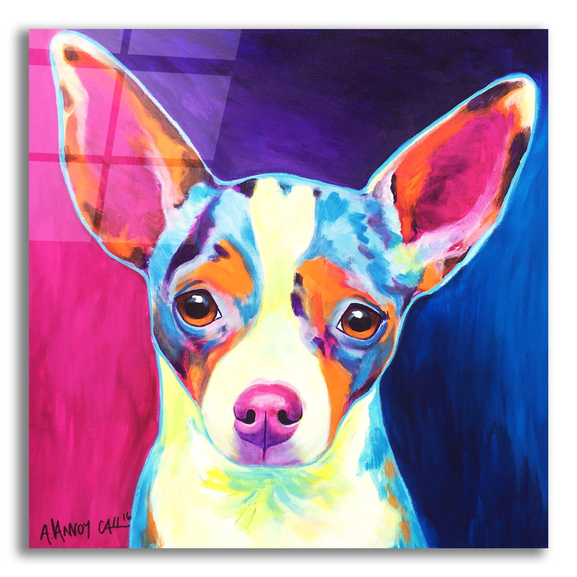 Epic Art 'Chihuahua - Brady 2 by Dawg Painter, Acrylic Glass Wall Art