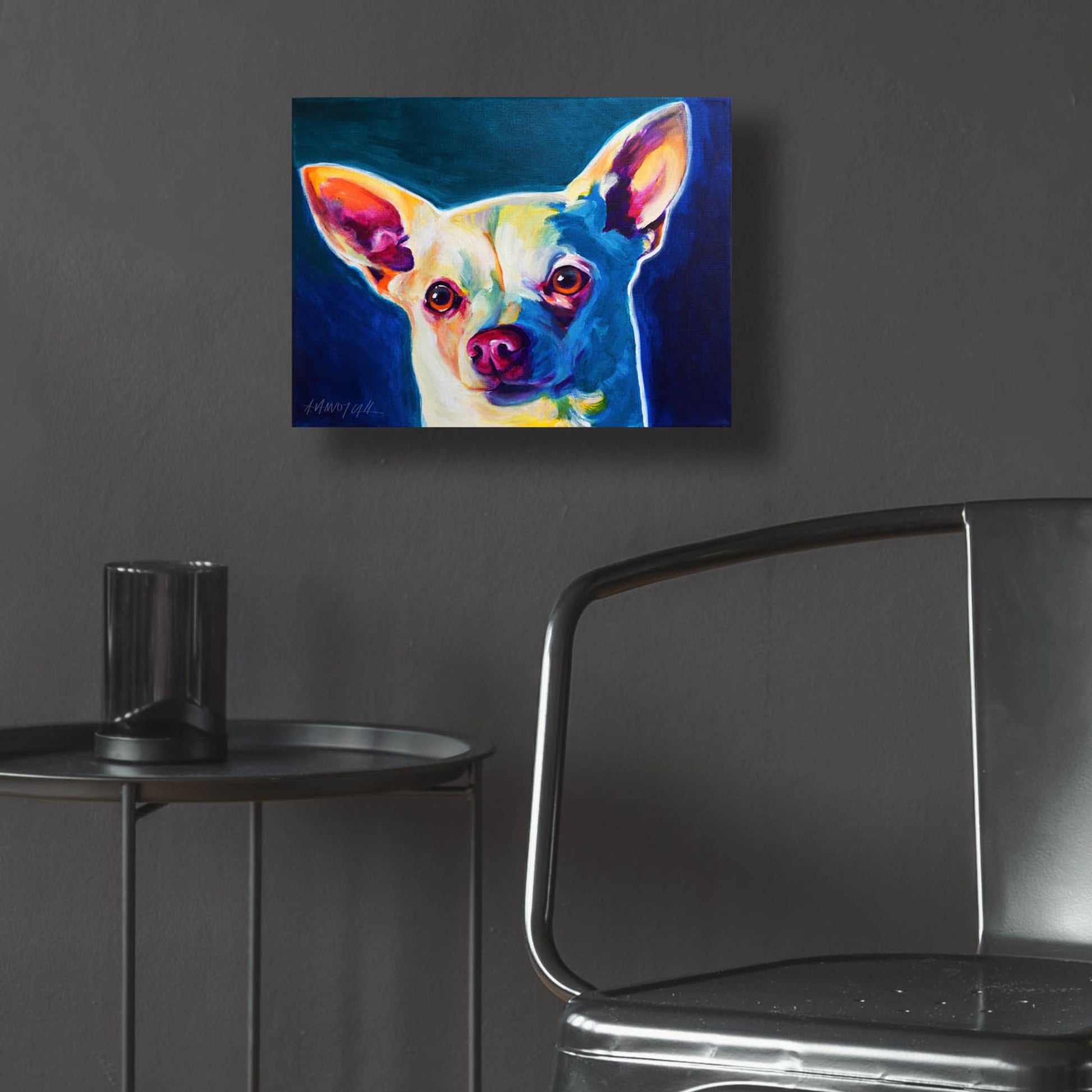 Epic Art 'Chihuahua - Coco 2 by Dawg Painter, Acrylic Glass Wall Art,16x12