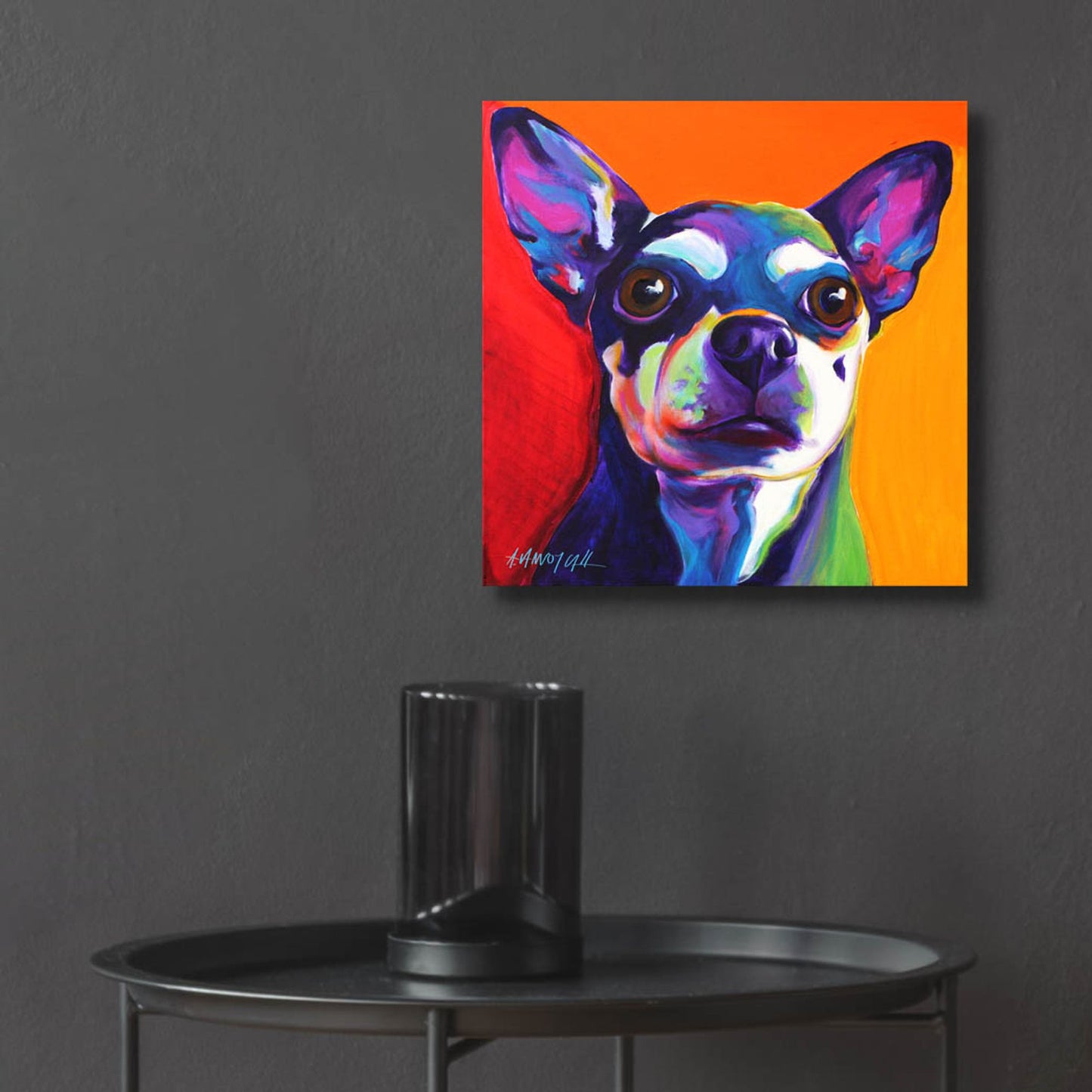 Epic Art 'Chihuahua - Dolce 2 by Dawg Painter, Acrylic Glass Wall Art,12x12