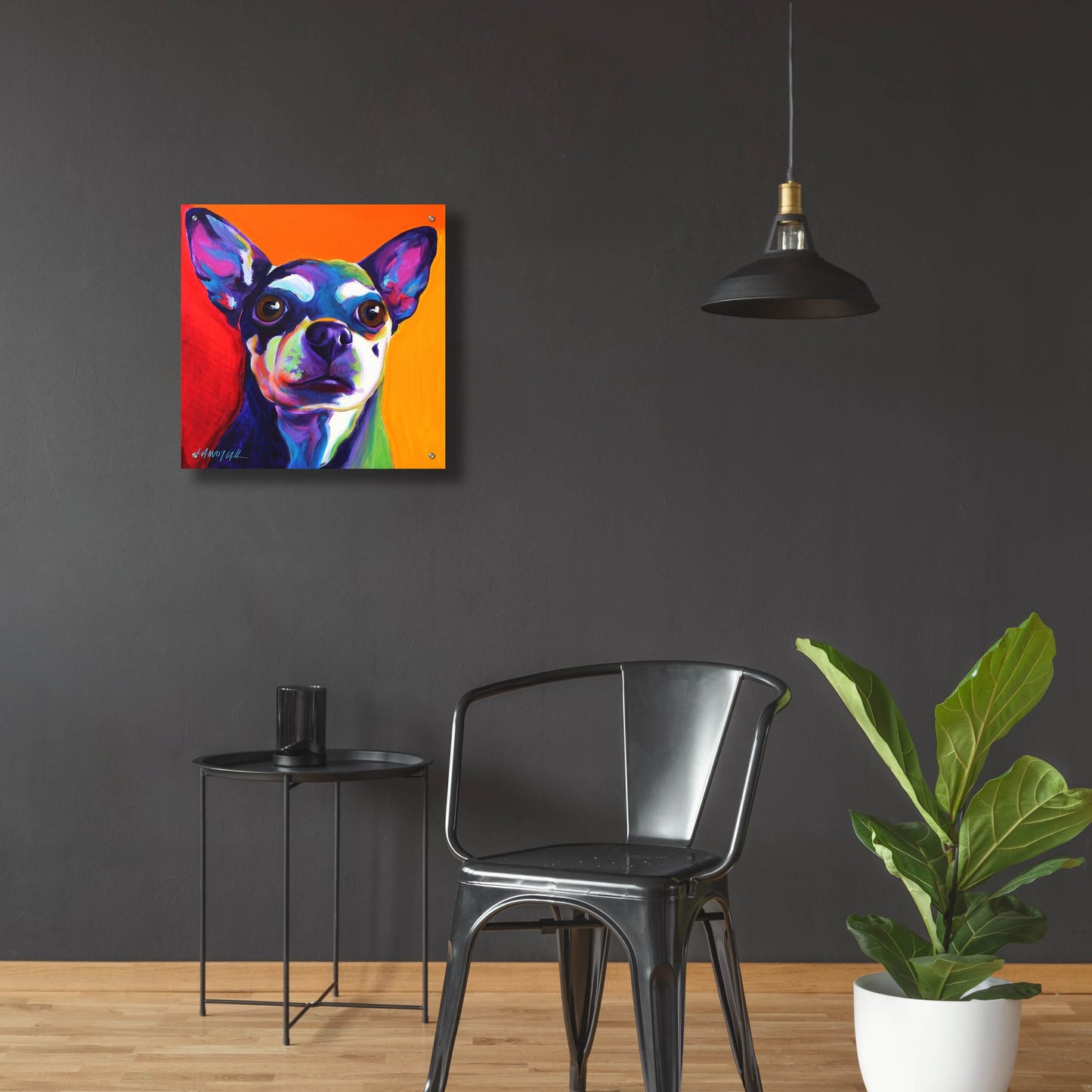 Epic Art 'Chihuahua - Dolce 2 by Dawg Painter, Acrylic Glass Wall Art,24x24