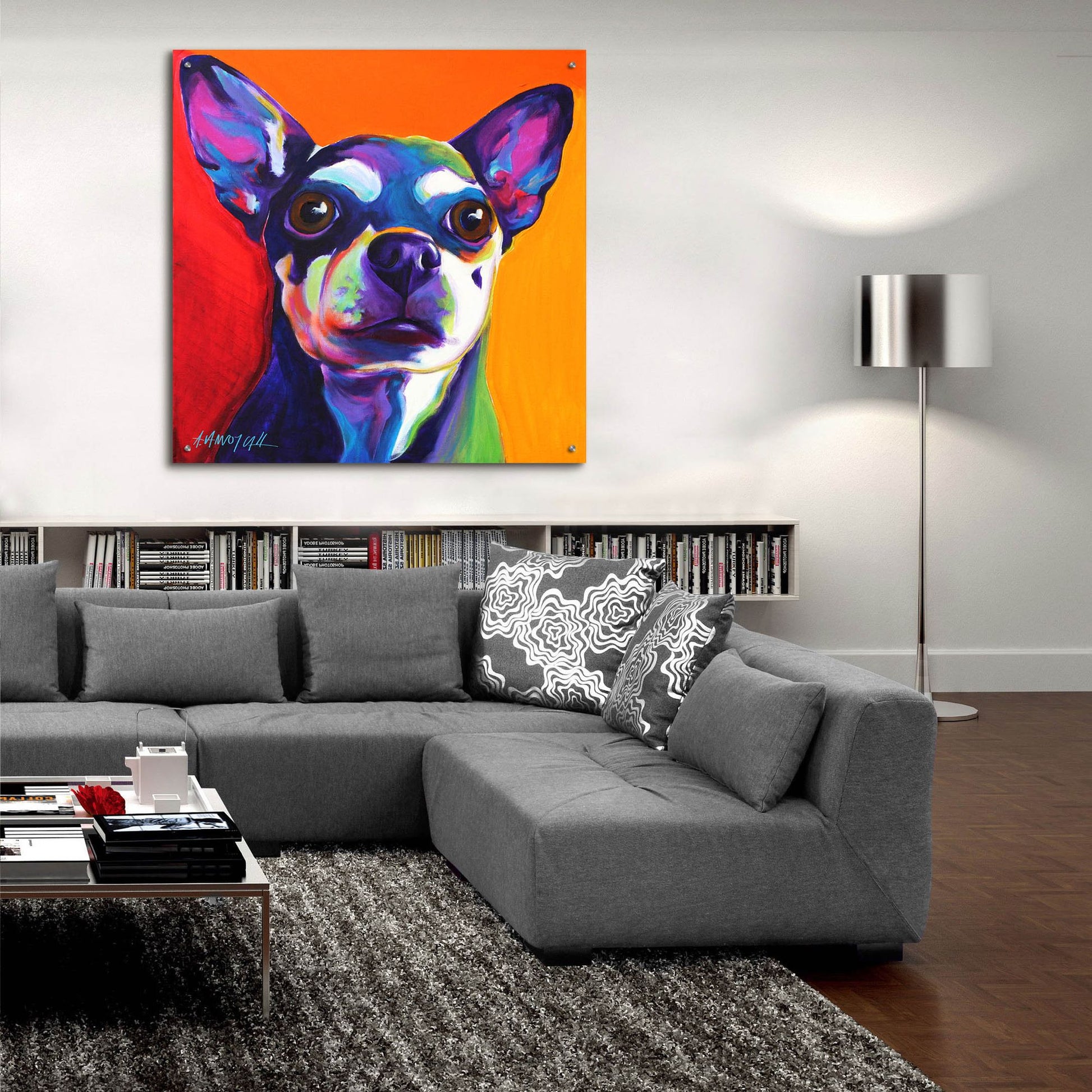 Epic Art 'Chihuahua - Dolce 2 by Dawg Painter, Acrylic Glass Wall Art,36x36