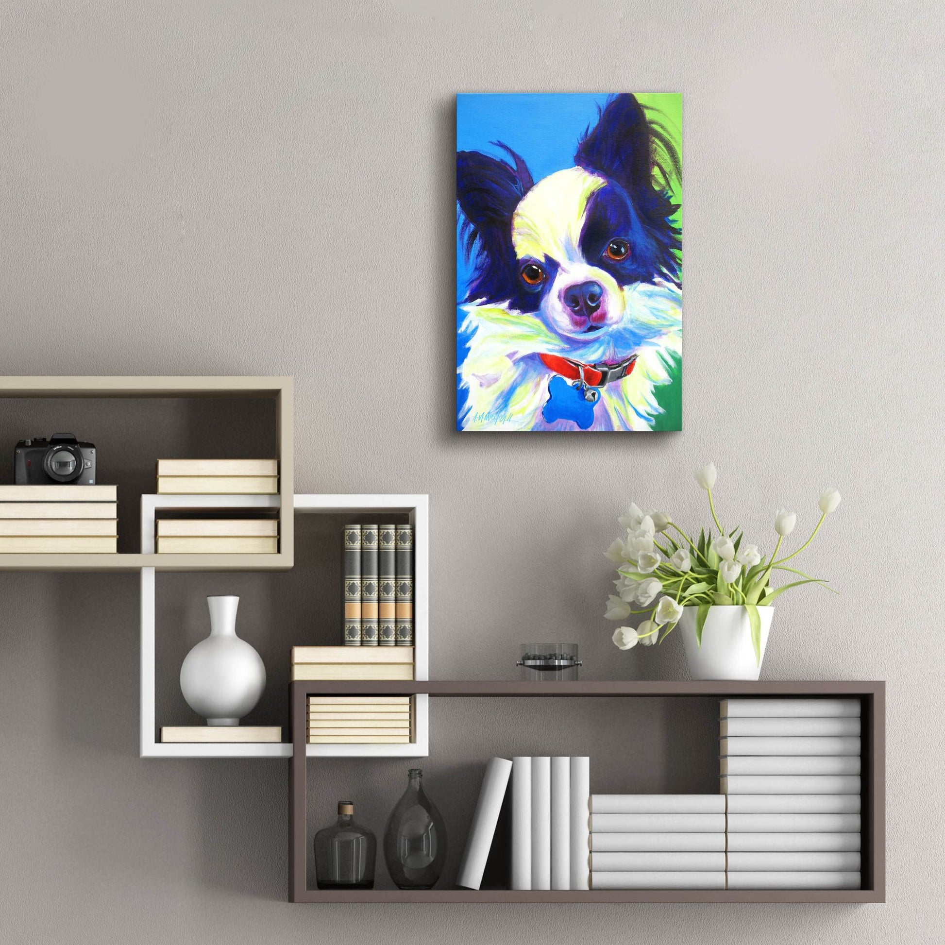 Epic Art 'Chihuahua - Esso Gomez2 by Dawg Painter, Acrylic Glass Wall Art,16x24