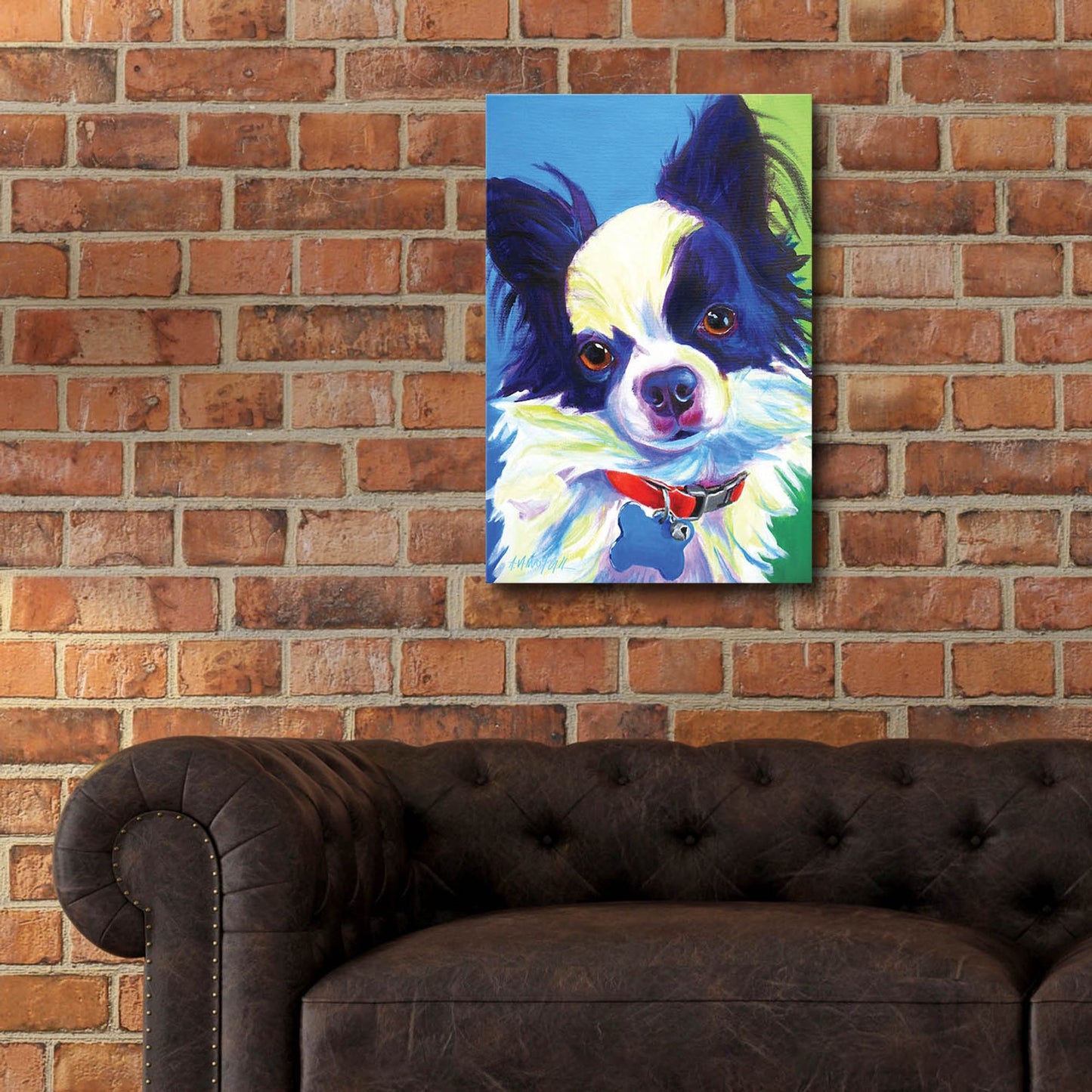 Epic Art 'Chihuahua - Esso Gomez2 by Dawg Painter, Acrylic Glass Wall Art,16x24