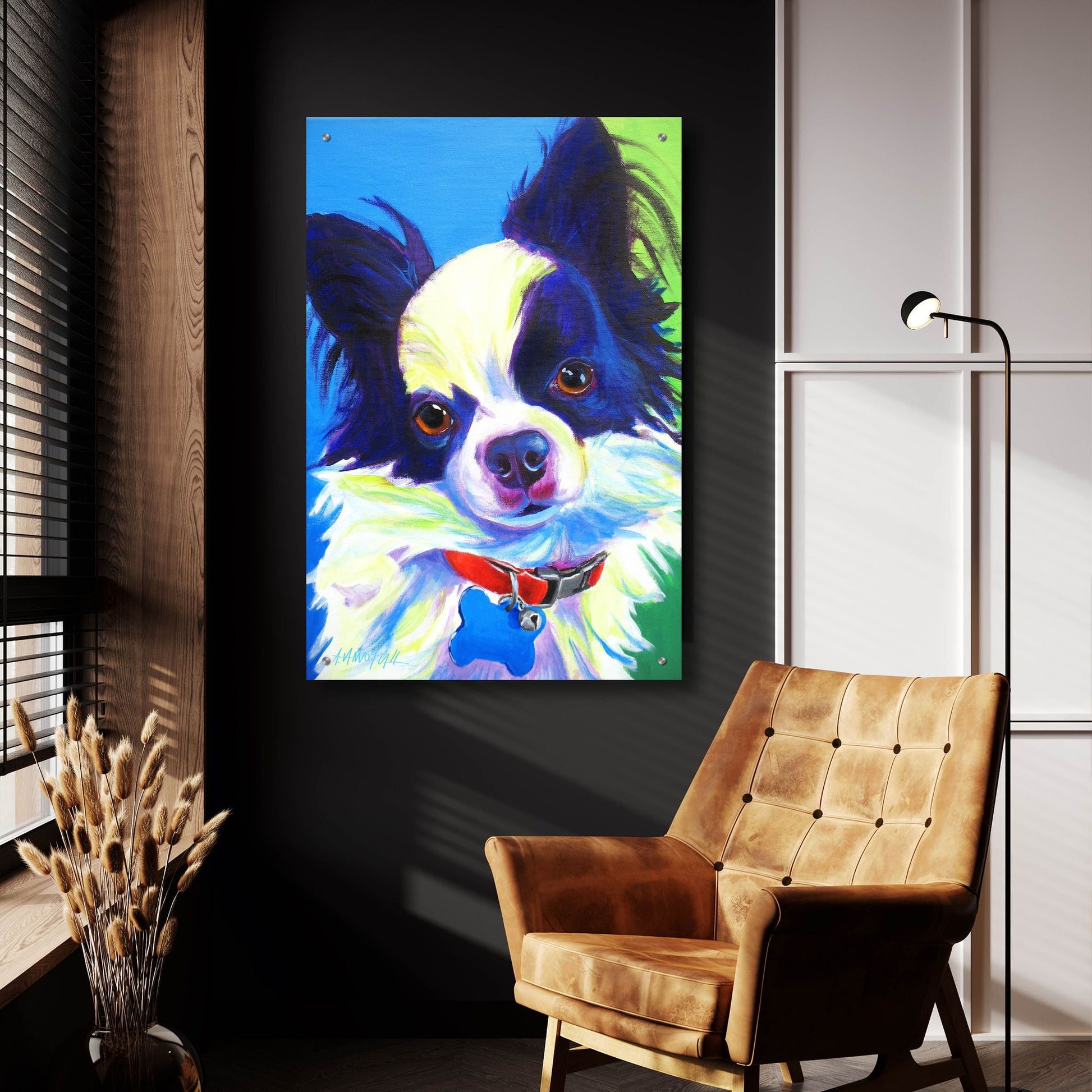 Epic Art 'Chihuahua - Esso Gomez2 by Dawg Painter, Acrylic Glass Wall Art,24x36