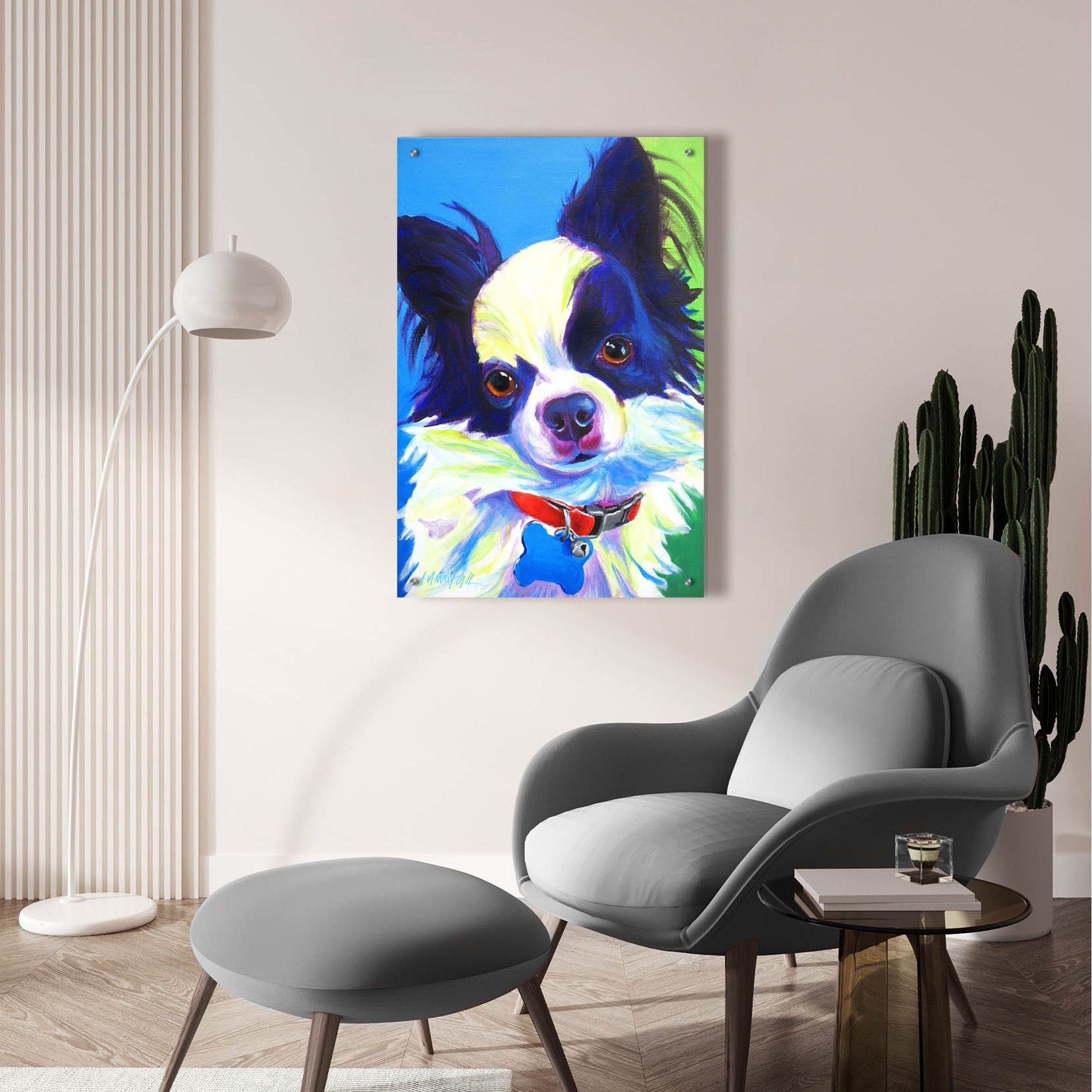 Epic Art 'Chihuahua - Esso Gomez2 by Dawg Painter, Acrylic Glass Wall Art,24x36