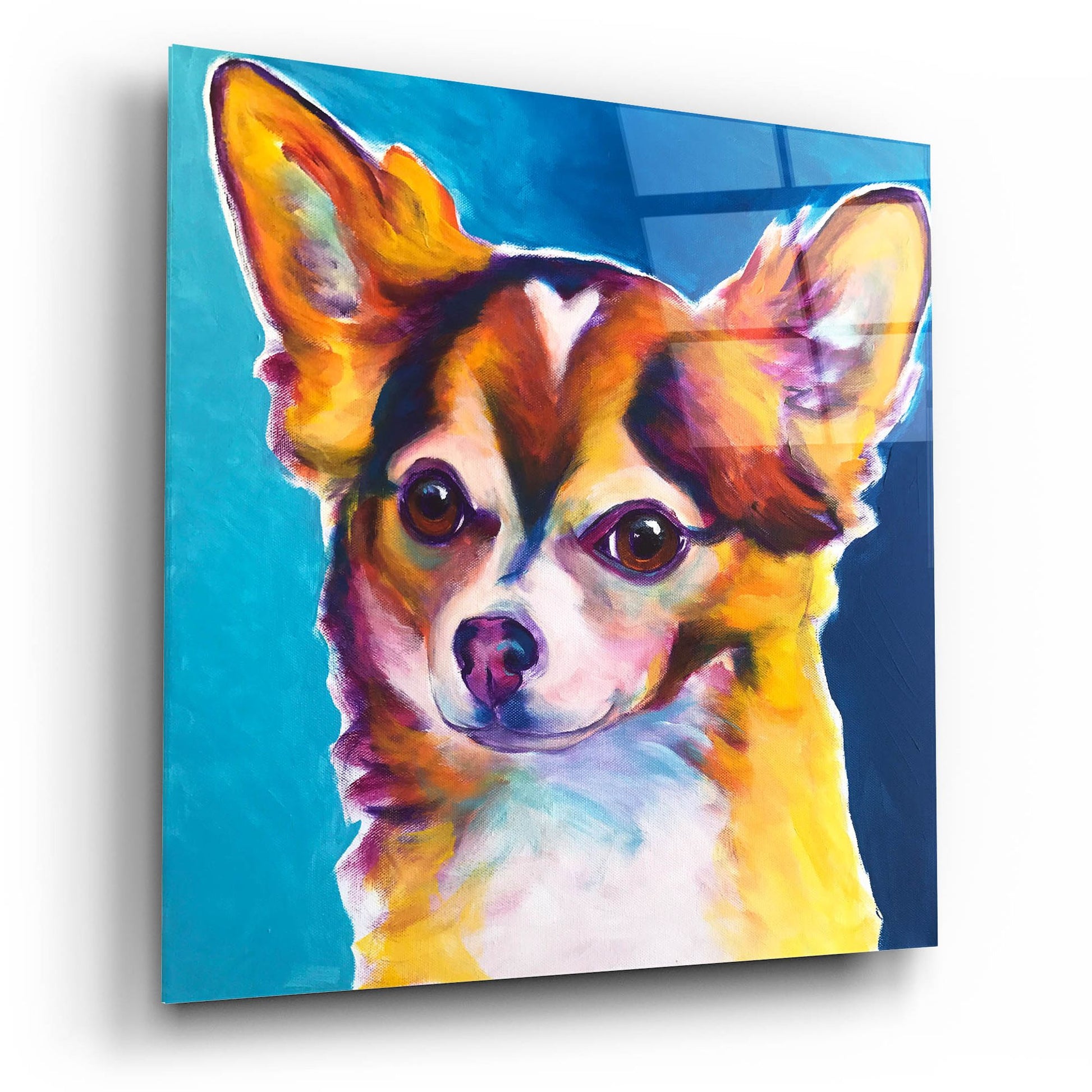 Epic Art 'Chihuahua - Honey2 by Dawg Painter, Acrylic Glass Wall Art,12x12