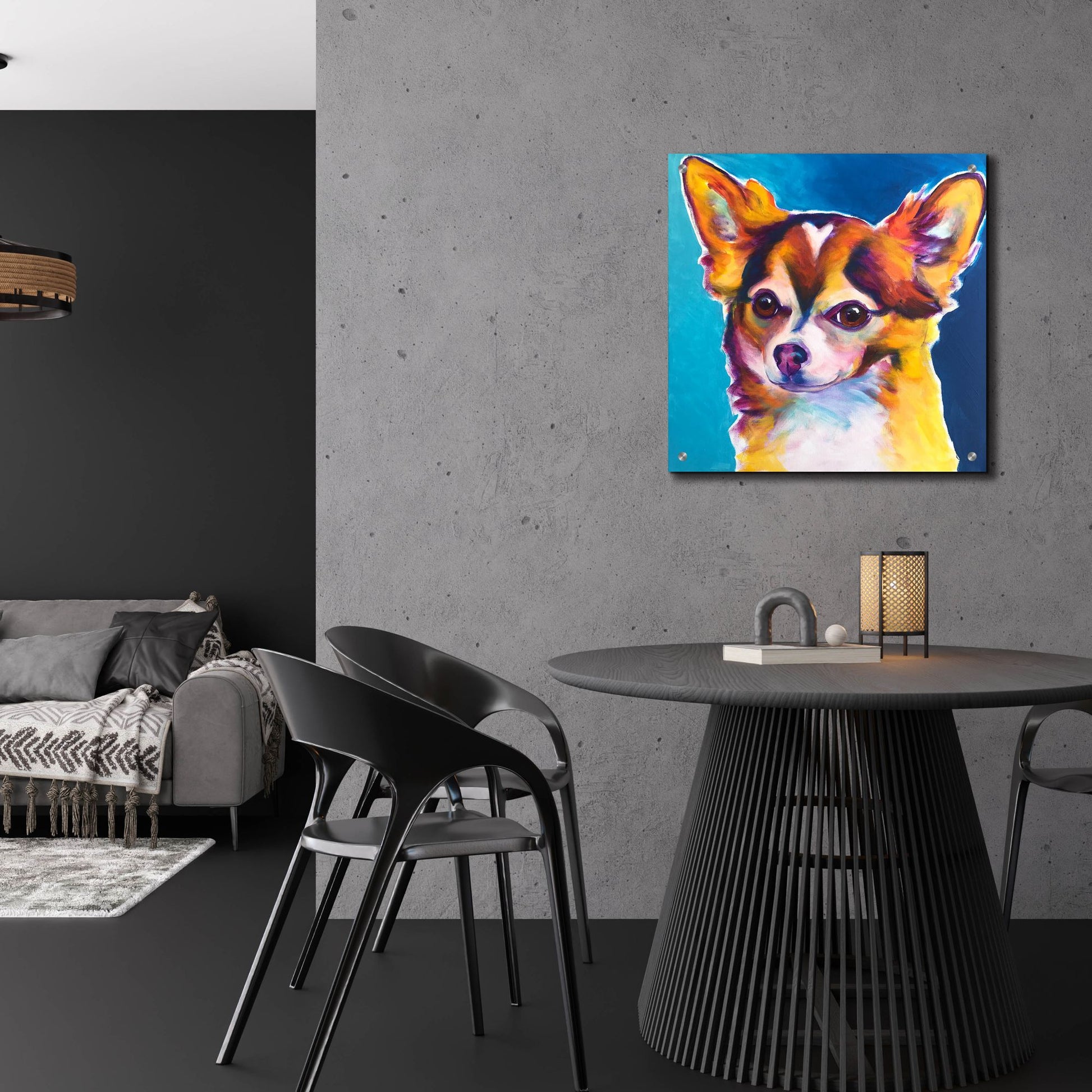 Epic Art 'Chihuahua - Honey2 by Dawg Painter, Acrylic Glass Wall Art,24x24