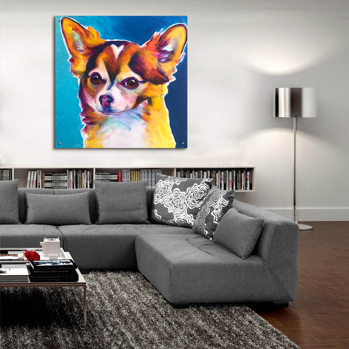 Epic Art 'Chihuahua - Honey2 by Dawg Painter, Acrylic Glass Wall Art,36x36