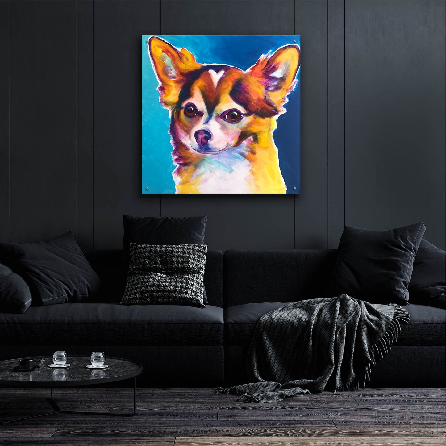 Epic Art 'Chihuahua - Honey2 by Dawg Painter, Acrylic Glass Wall Art,36x36