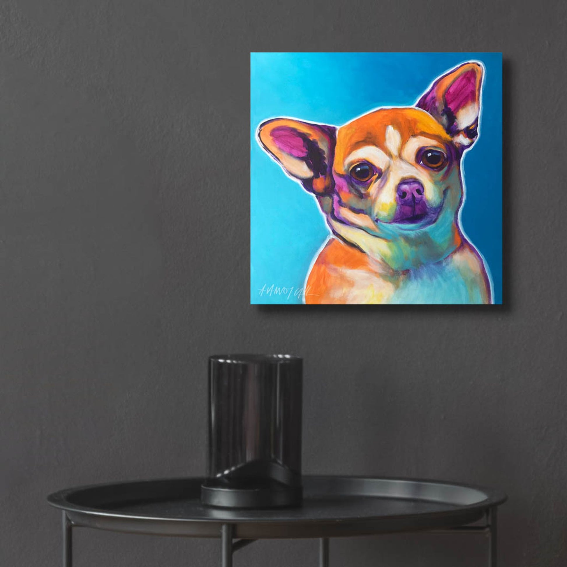 Epic Art 'Chihuahua - Starr2 by Dawg Painter, Acrylic Glass Wall Art,12x12