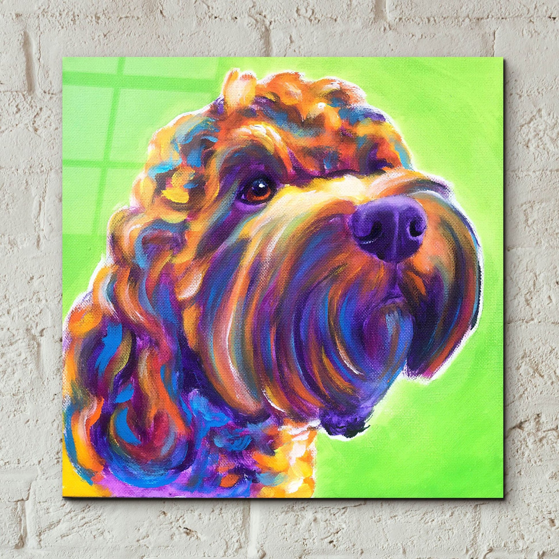 Epic Art 'Freddy2 by Dawg Painter, Acrylic Glass Wall Art,12x12