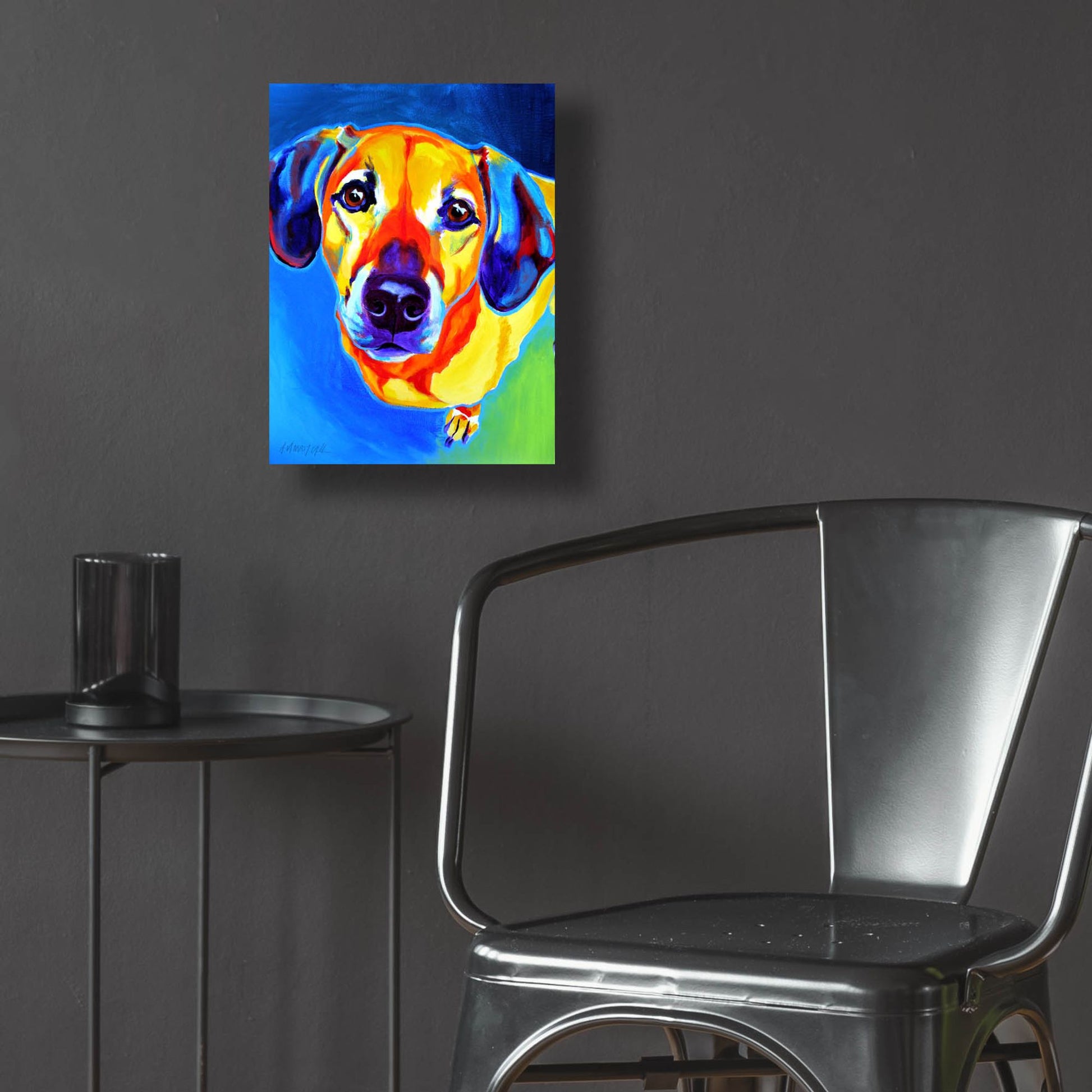 Epic Art 'Dachshund - Maisie2 by Dawg Painter, Acrylic Glass Wall Art,12x16