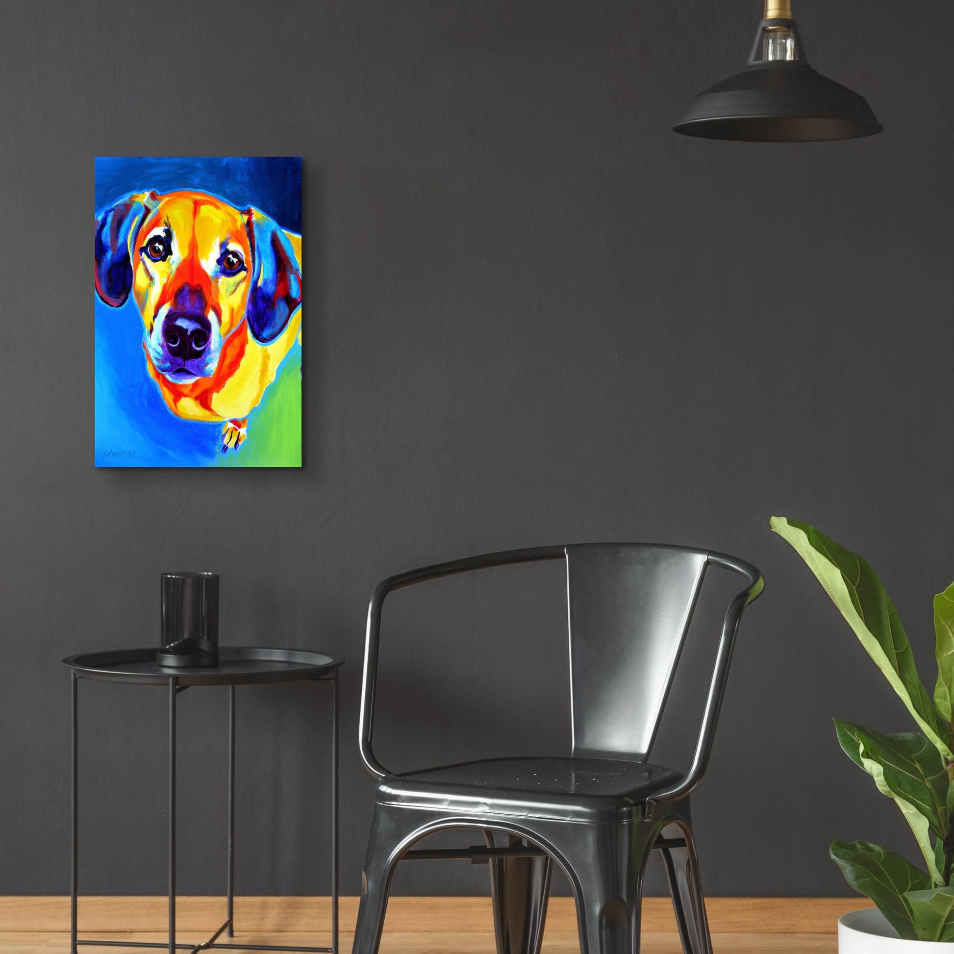 Epic Art 'Dachshund - Maisie2 by Dawg Painter, Acrylic Glass Wall Art,16x24