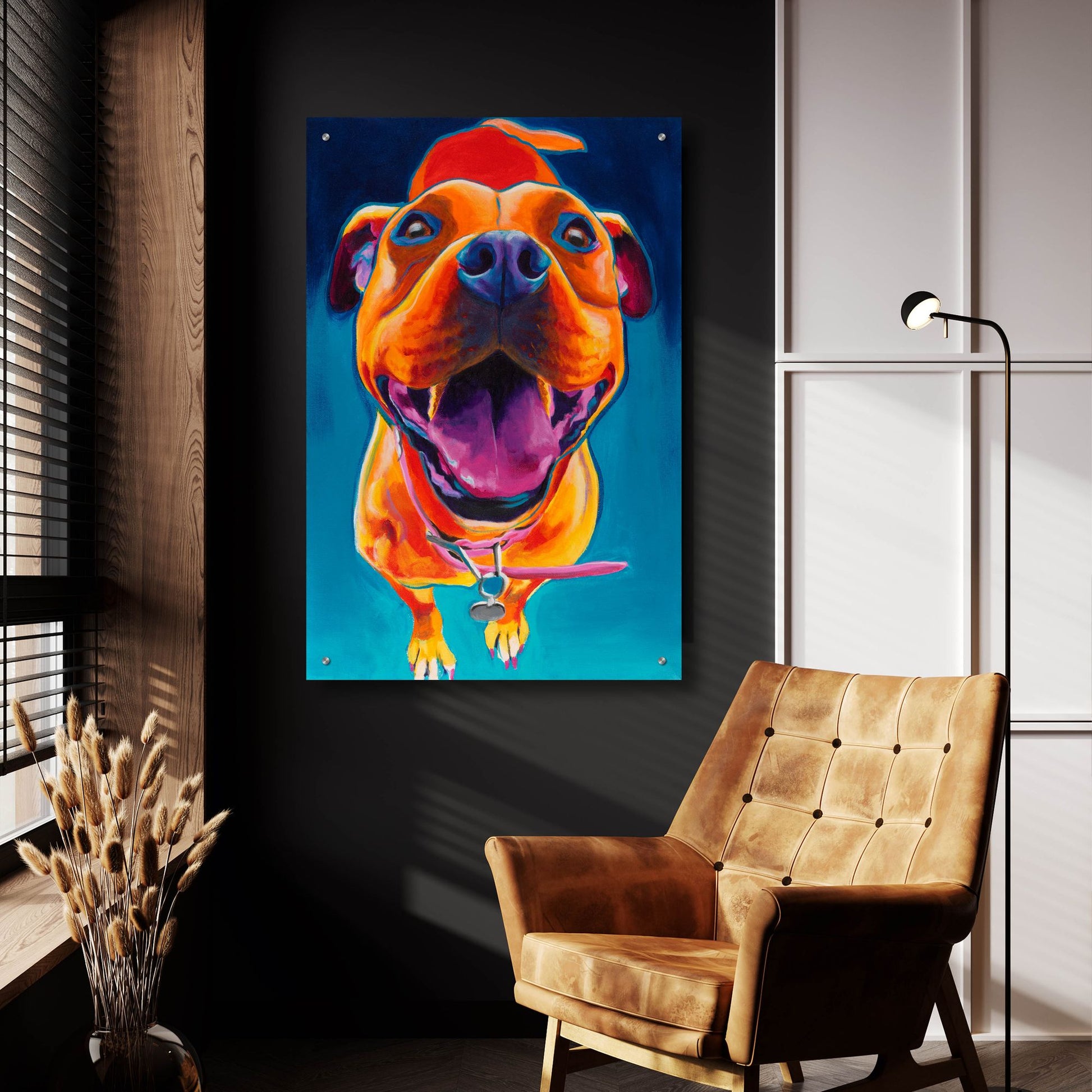 Epic Art 'Happy Go Lucky2 by Dawg Painter, Acrylic Glass Wall Art,24x36