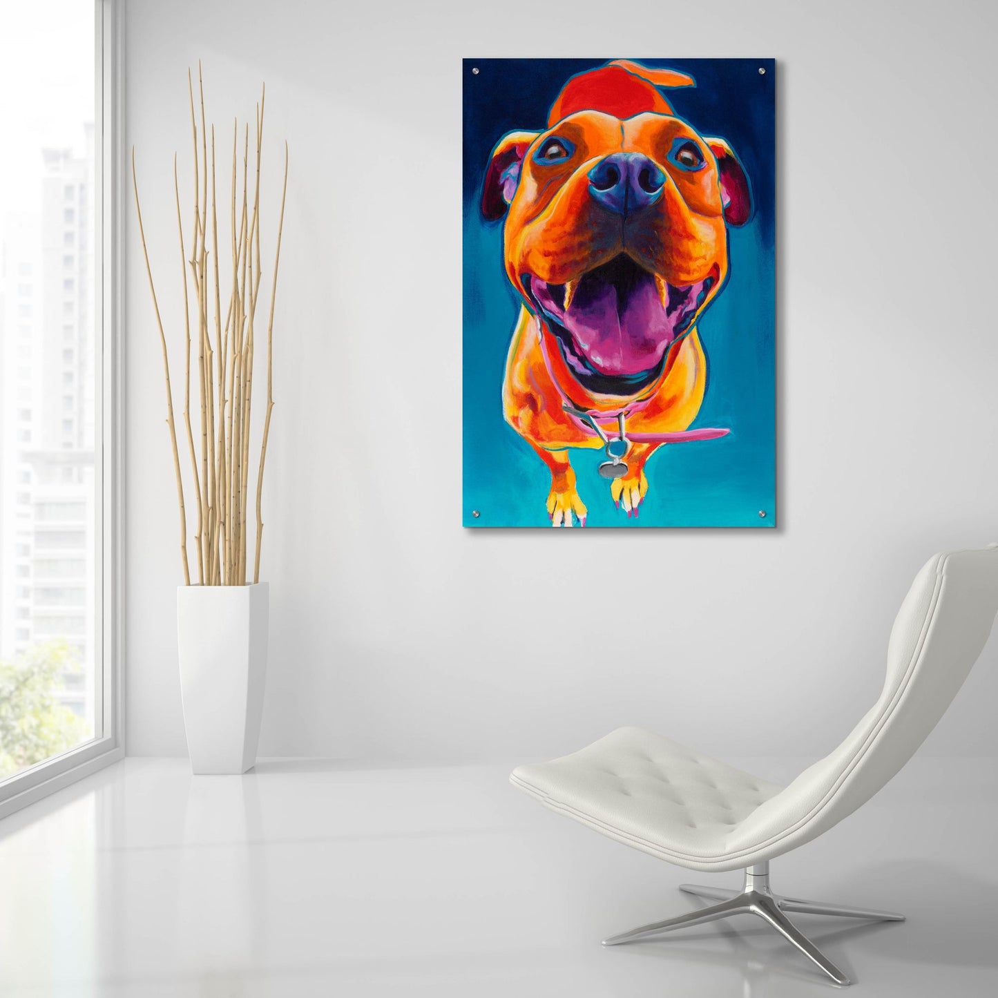 Epic Art 'Happy Go Lucky2 by Dawg Painter, Acrylic Glass Wall Art,24x36