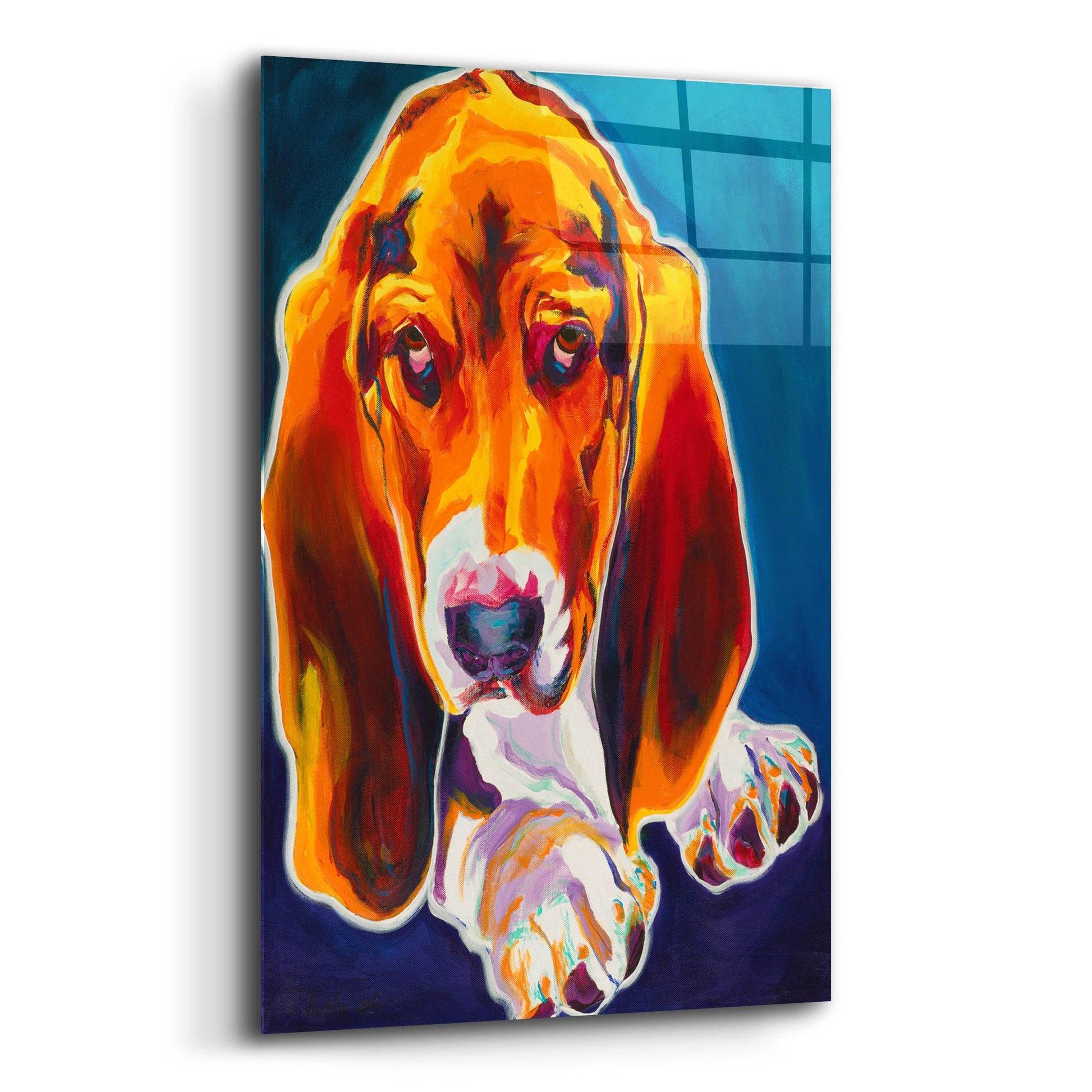 Epic Art 'Hound2 by Dawg Painter, Acrylic Glass Wall Art,12x16